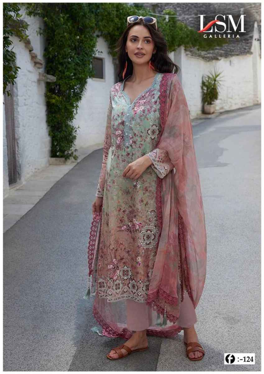 LSM Galleria Firdous Queen Lawn Vol 12 Lawn Cotton Dress Material 6 pcs Catalogue
