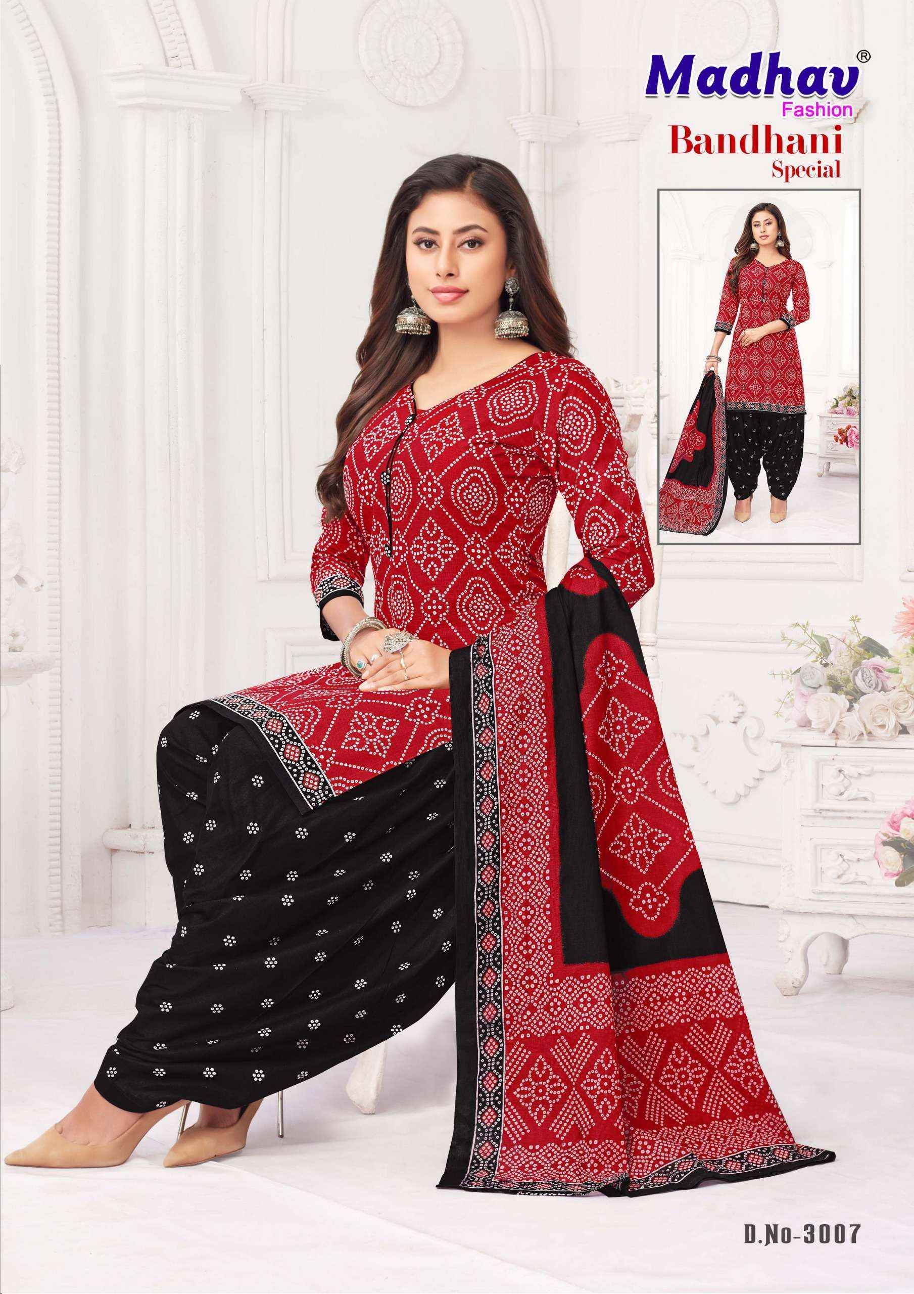 MADHAV FASHION BANDHANI SPECIAL VOL 3 COTTON DRESS MATERIAL ( 10 PCS CATALOG )