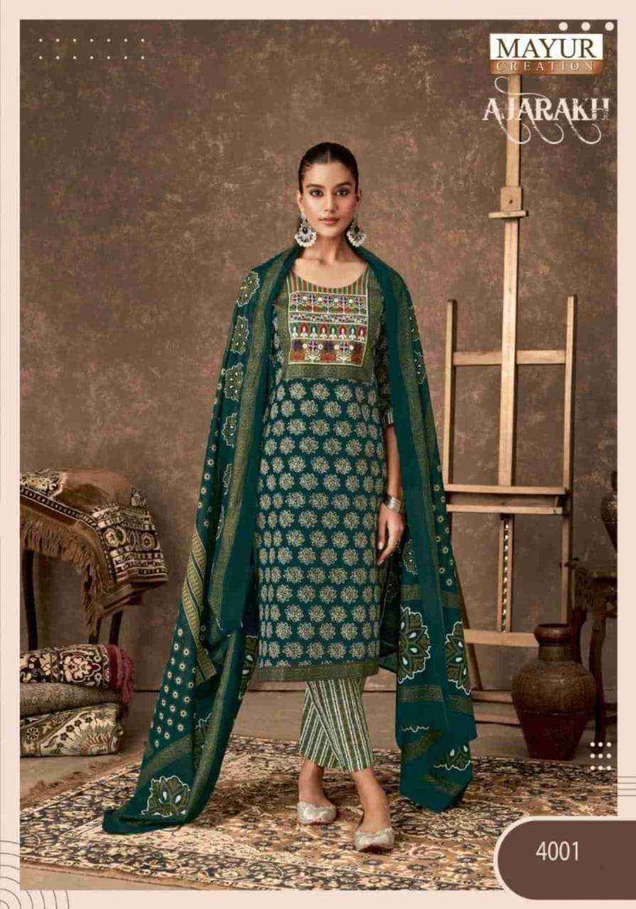 MAYUR CREATION AJARAKH VOL 4 COTTON PRINT READY MADE SUIT ( 10 PCS CATALOG )