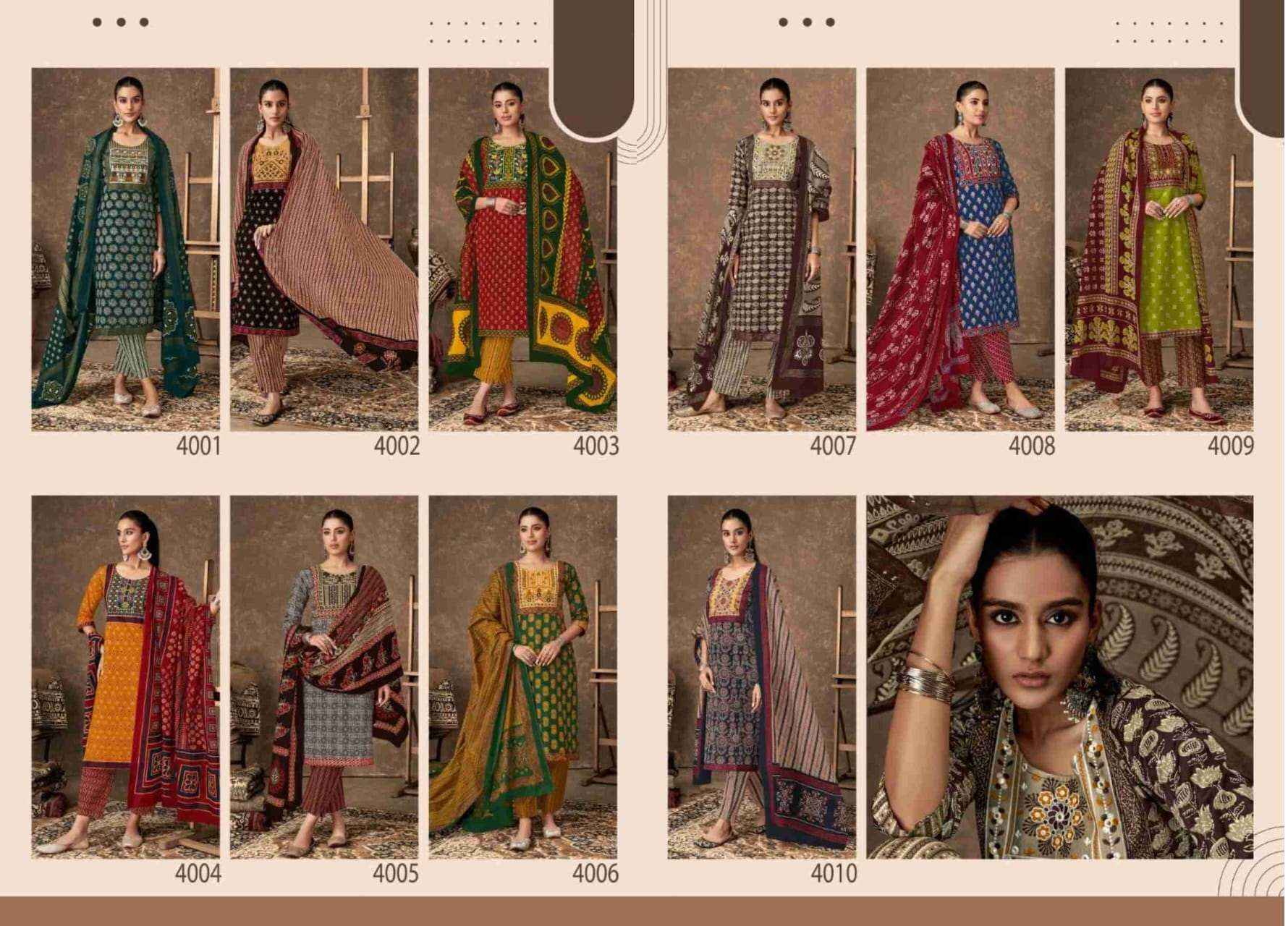 MAYUR CREATION AJARAKH VOL 4 COTTON PRINT READY MADE SUIT ( 10 PCS CATALOG )