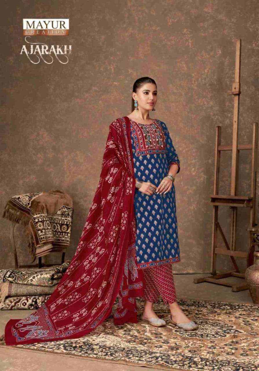 MAYUR CREATION AJARAKH VOL 4 COTTON PRINT READY MADE SUIT ( 10 PCS CATALOG )