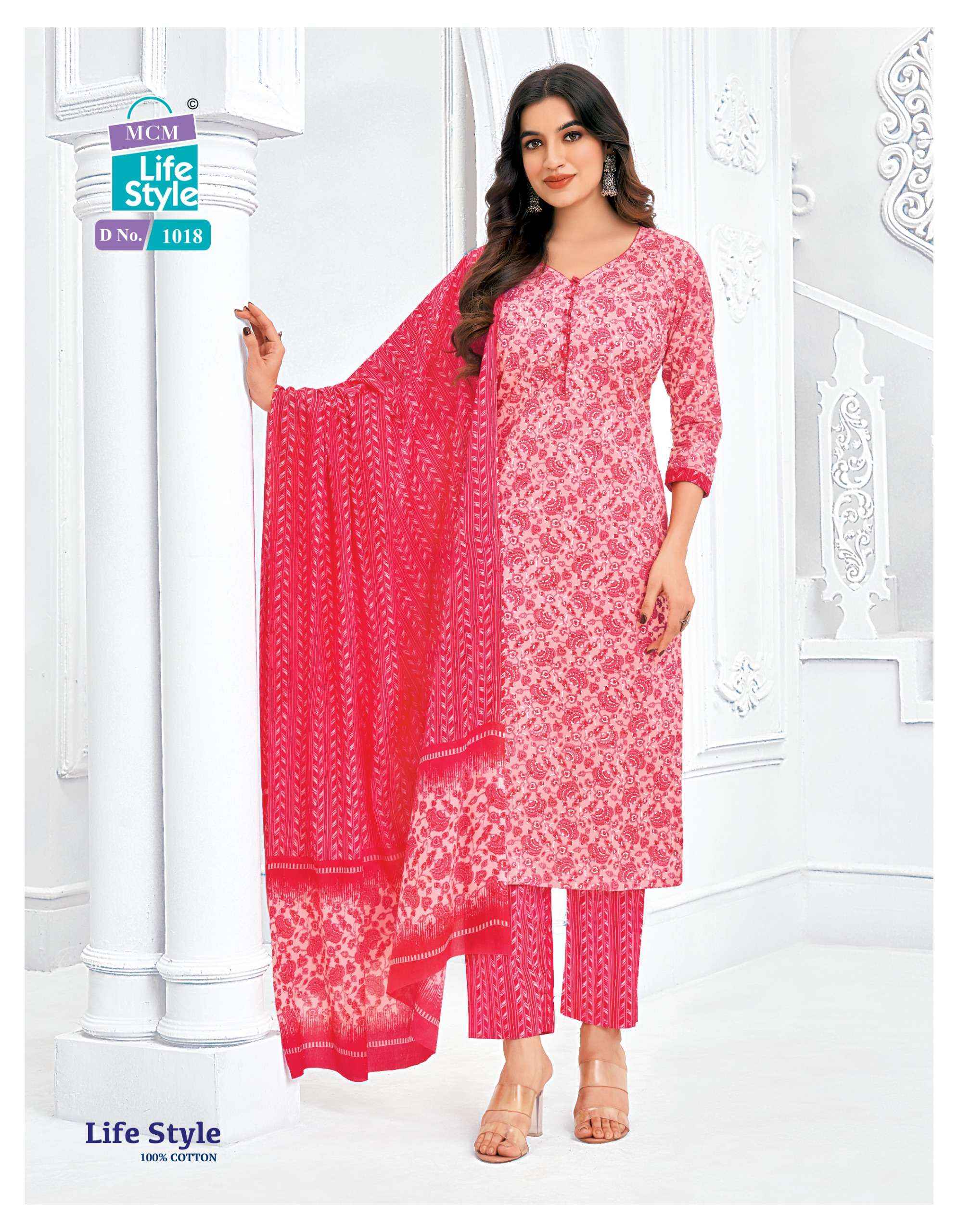 MCM LIFESTYLE VOL 10 PURE COTTON PRINT LADIES READYMADE SUIT ( 12 PCS CATALOG )