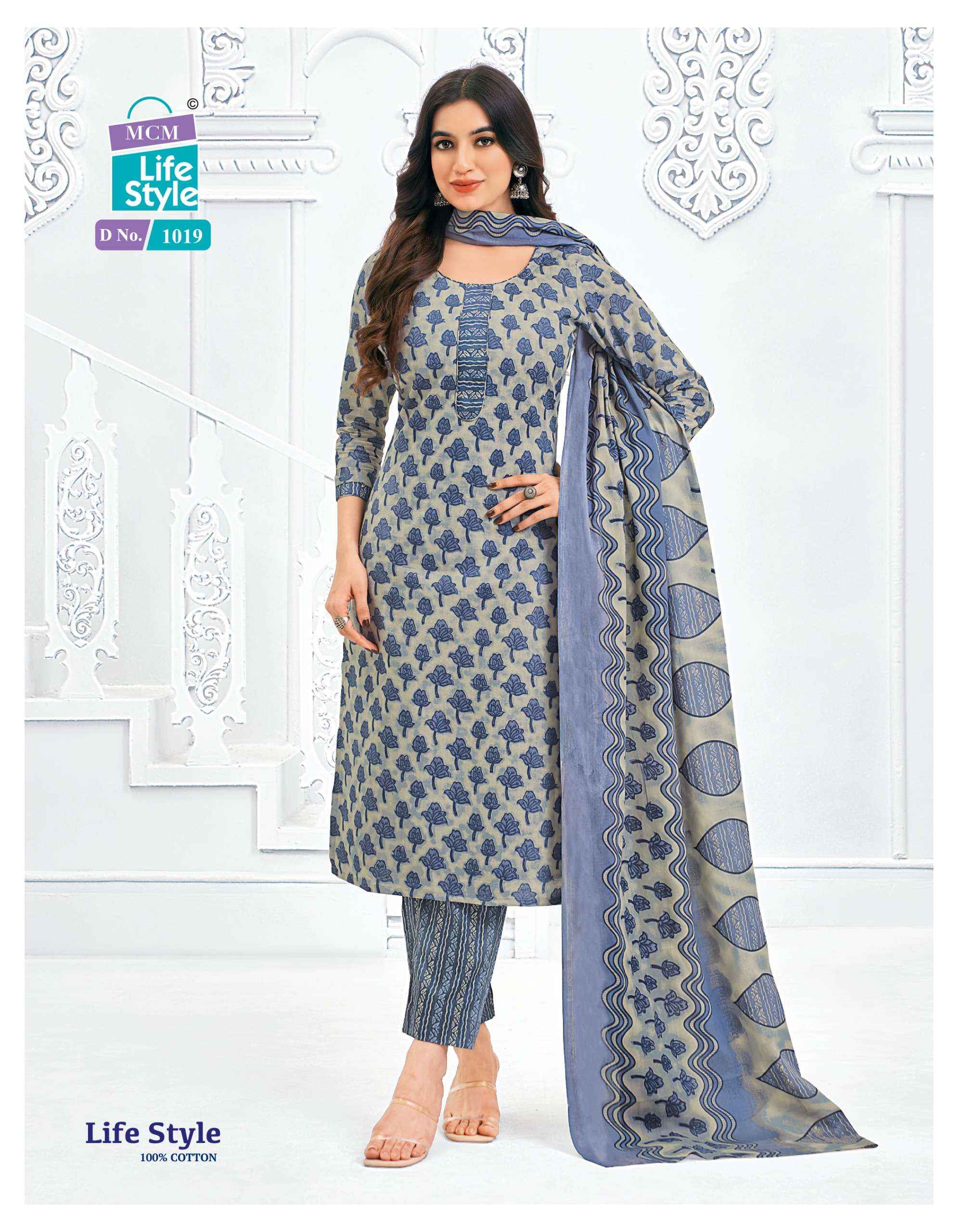 MCM LIFESTYLE VOL 10 PURE COTTON PRINT LADIES READYMADE SUIT ( 12 PCS CATALOG )