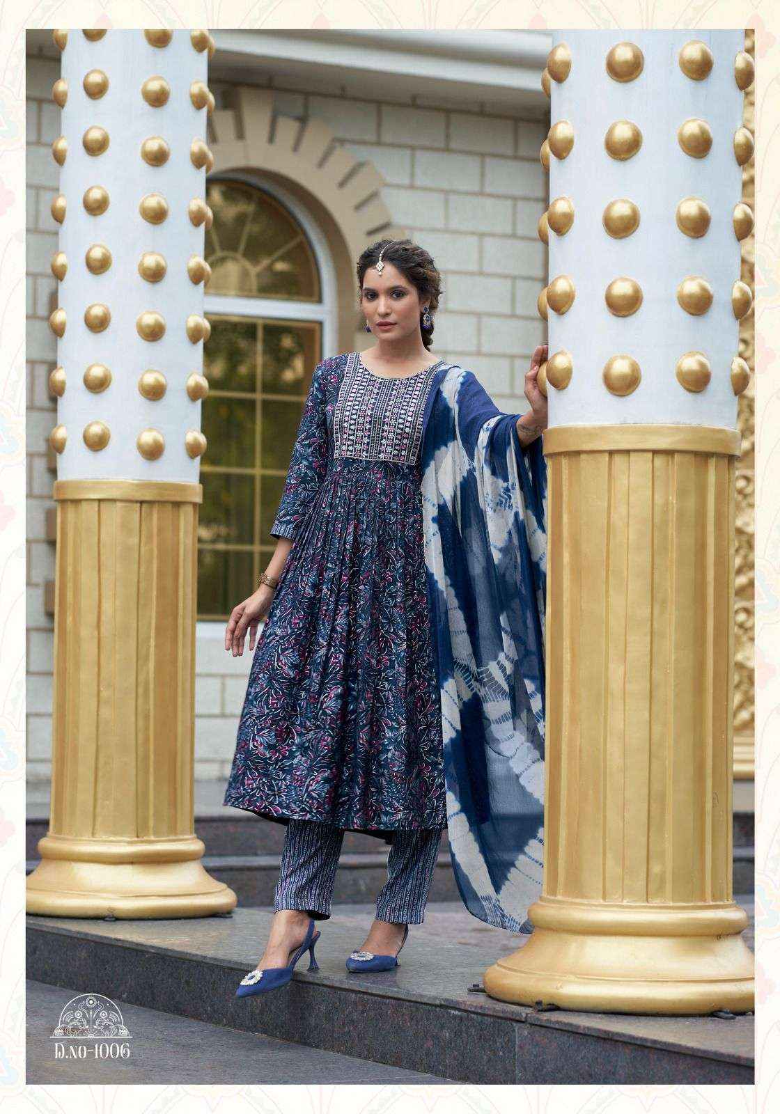 MYSTIC 9 PUSHPA VOL 1 UMBRELLA CUT PATTERN KURTI COMBO SET ( 8 PCS CATALOG )