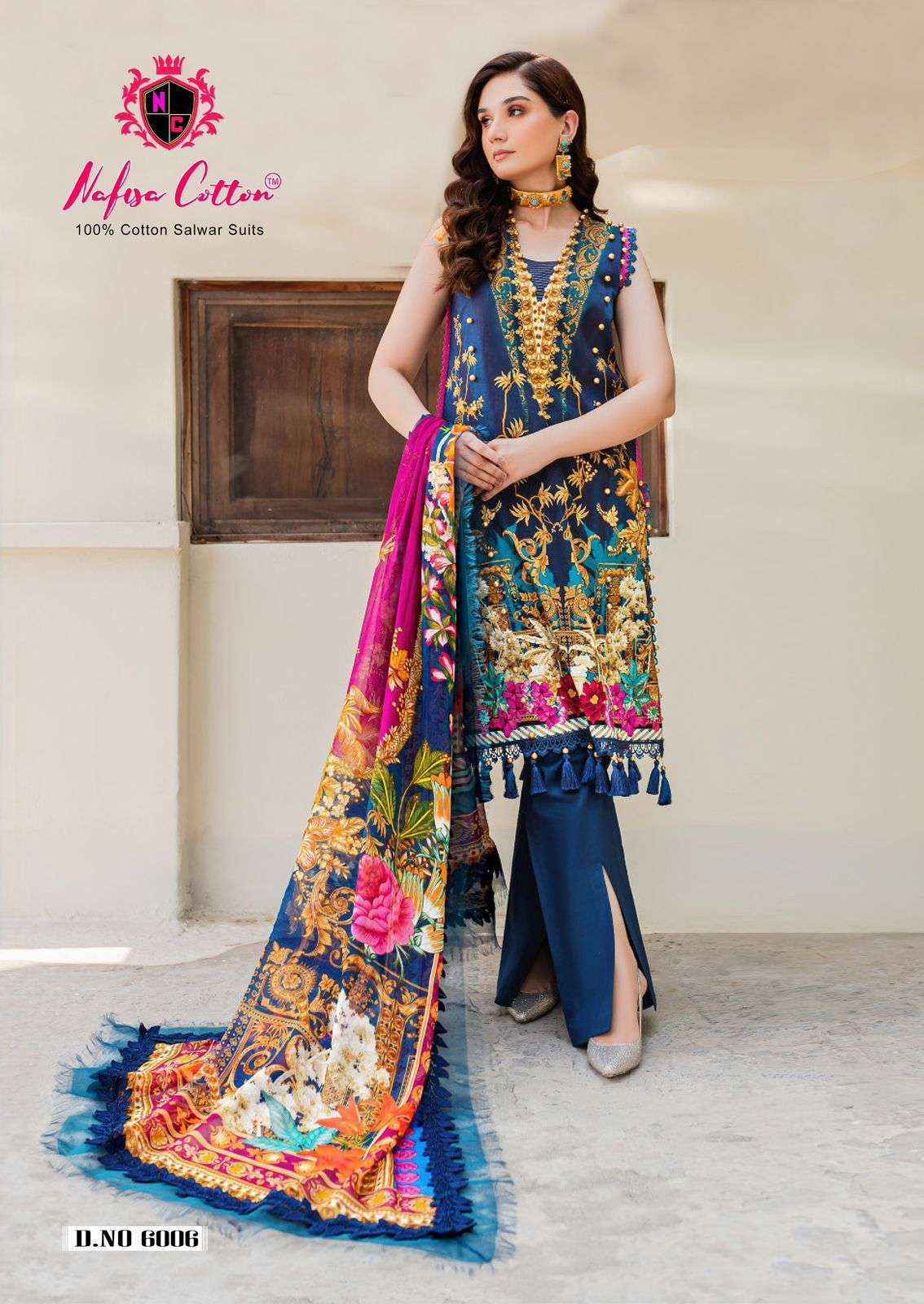 NAFISA COTTON ANDAAZ KARACHI SUITS VOL 6 COTTON DIGITAL KARACHI PRINT SUIT ( 6 PCS CATALOG )