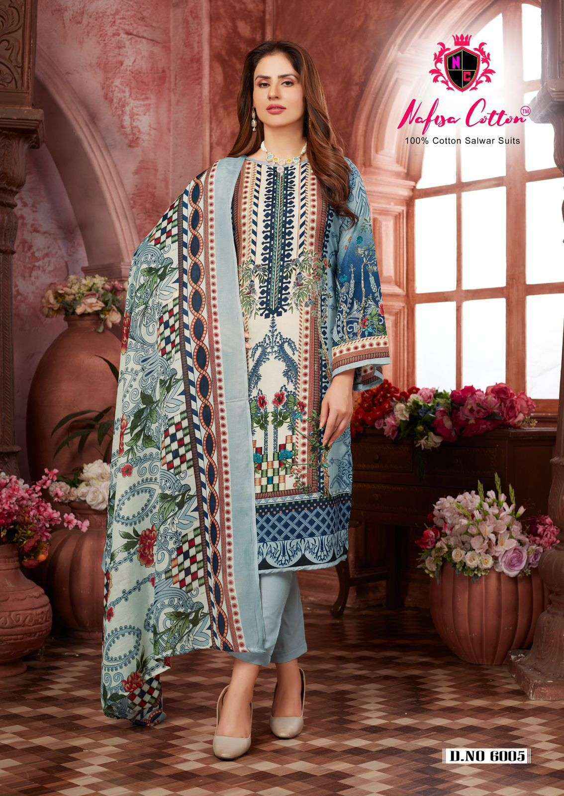 NAFISA COTTON ANDAAZ KARACHI SUITS VOL 6 COTTON DIGITAL KARACHI PRINT SUIT ( 6 PCS CATALOG )