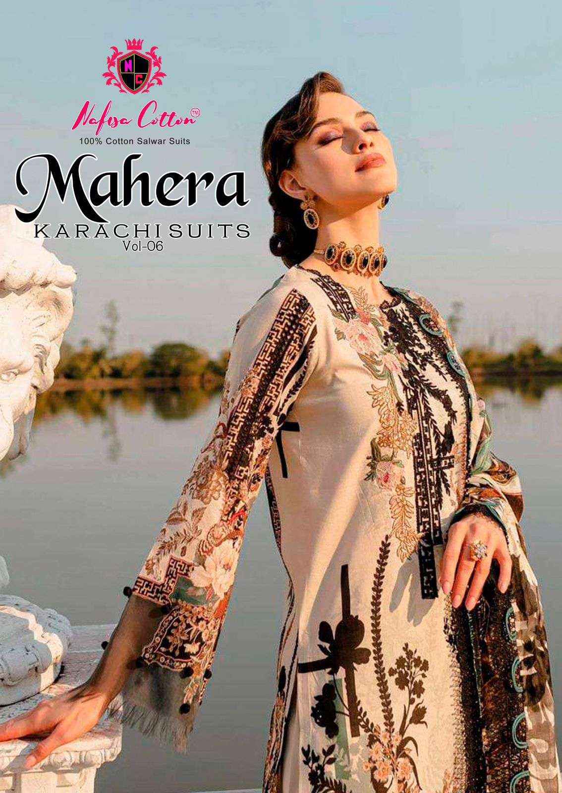 NAFISA COTTON MAHERA KARACHI SUITS VOL 6 COTTON SUIT ( 6 PCS CATALOG )