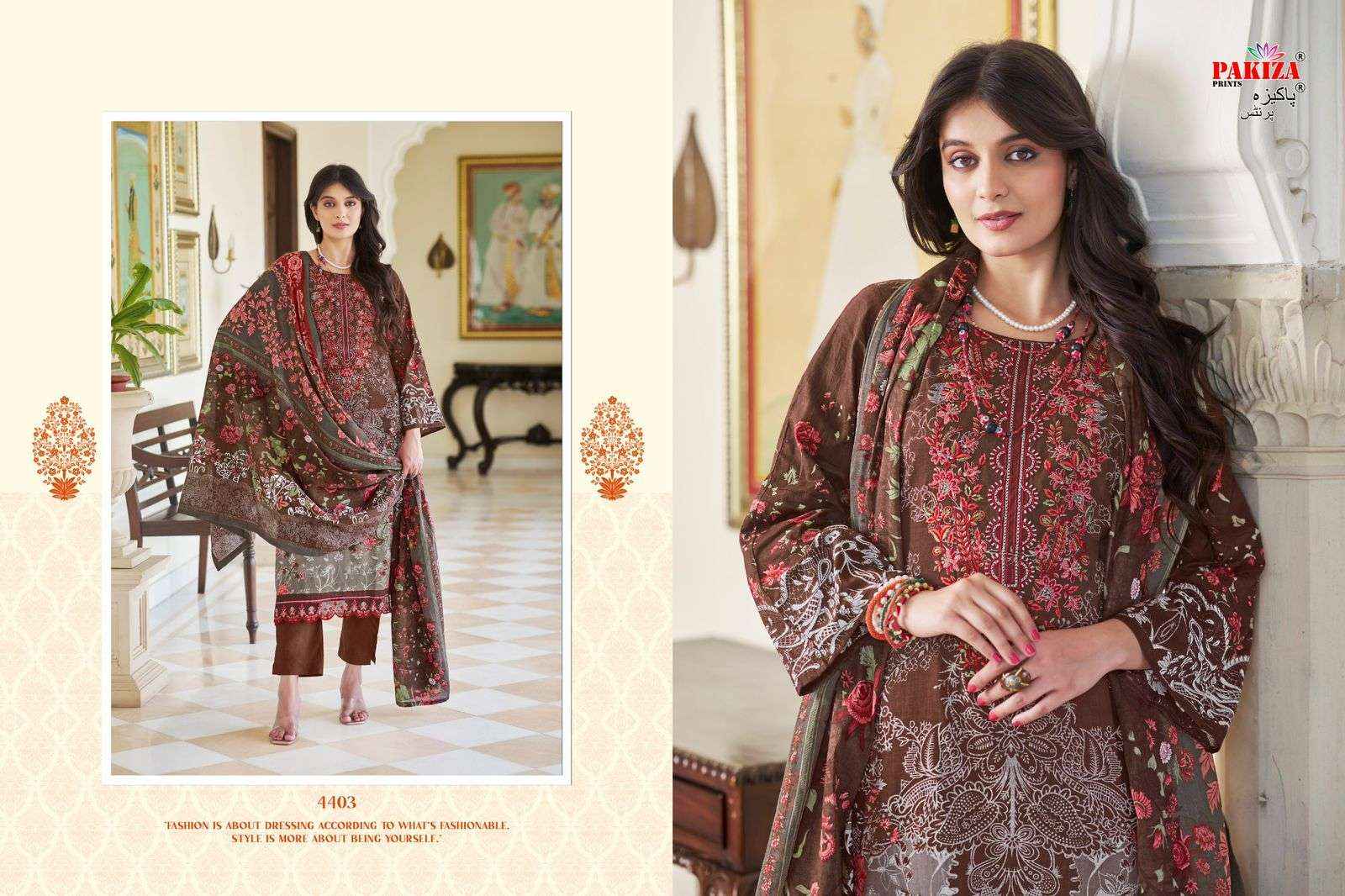 PAKIZA PRINTS IRAM VOL 44 LAWN COTTON DRESS MATERIAL ( 10 PCS CATALOG )