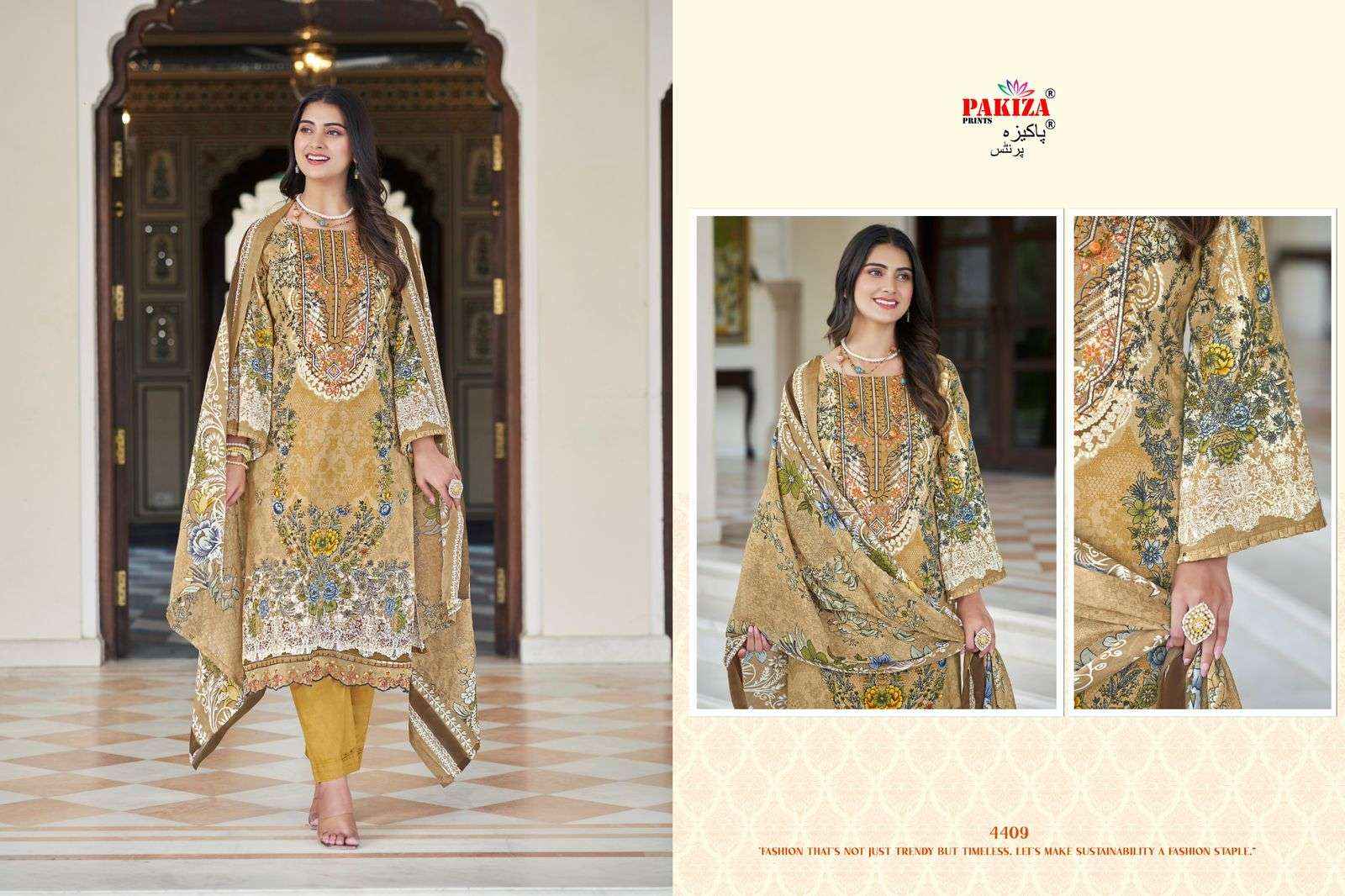 PAKIZA PRINTS IRAM VOL 44 LAWN COTTON DRESS MATERIAL ( 10 PCS CATALOG )