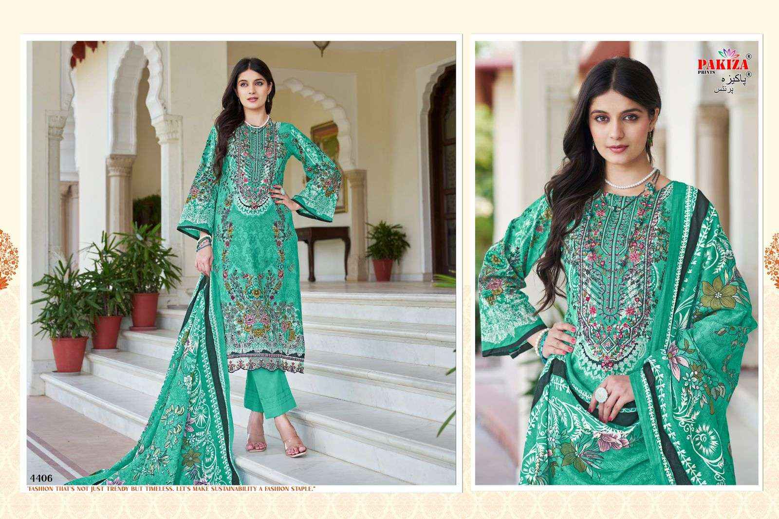 PAKIZA PRINTS IRAM VOL 44 LAWN COTTON DRESS MATERIAL ( 10 PCS CATALOG )