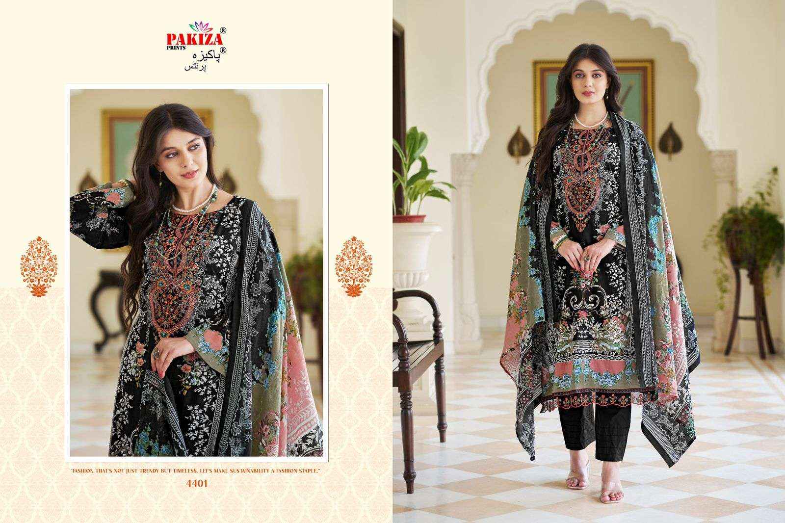 PAKIZA PRINTS IRAM VOL 44 LAWN COTTON DRESS MATERIAL ( 10 PCS CATALOG )