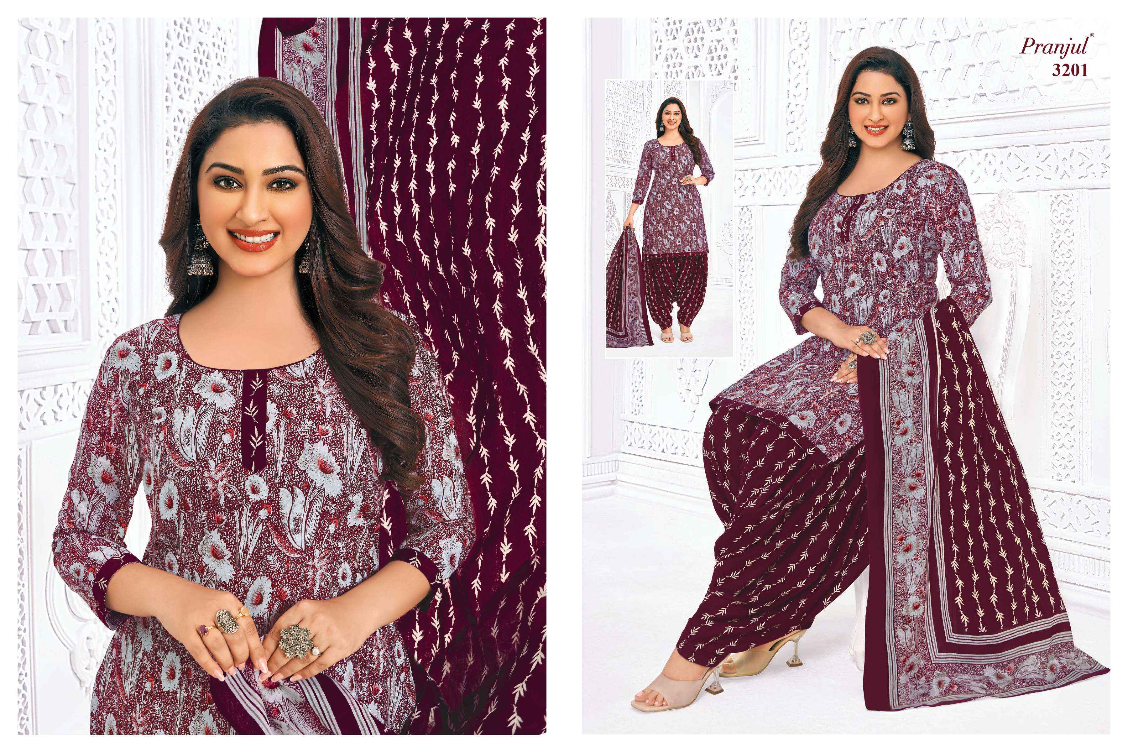 PRANJUL FASHION PRIYANSHI VOL 32 COTTON PATIYALA SALWAR SUIT ( 36 PCS CATALOG )