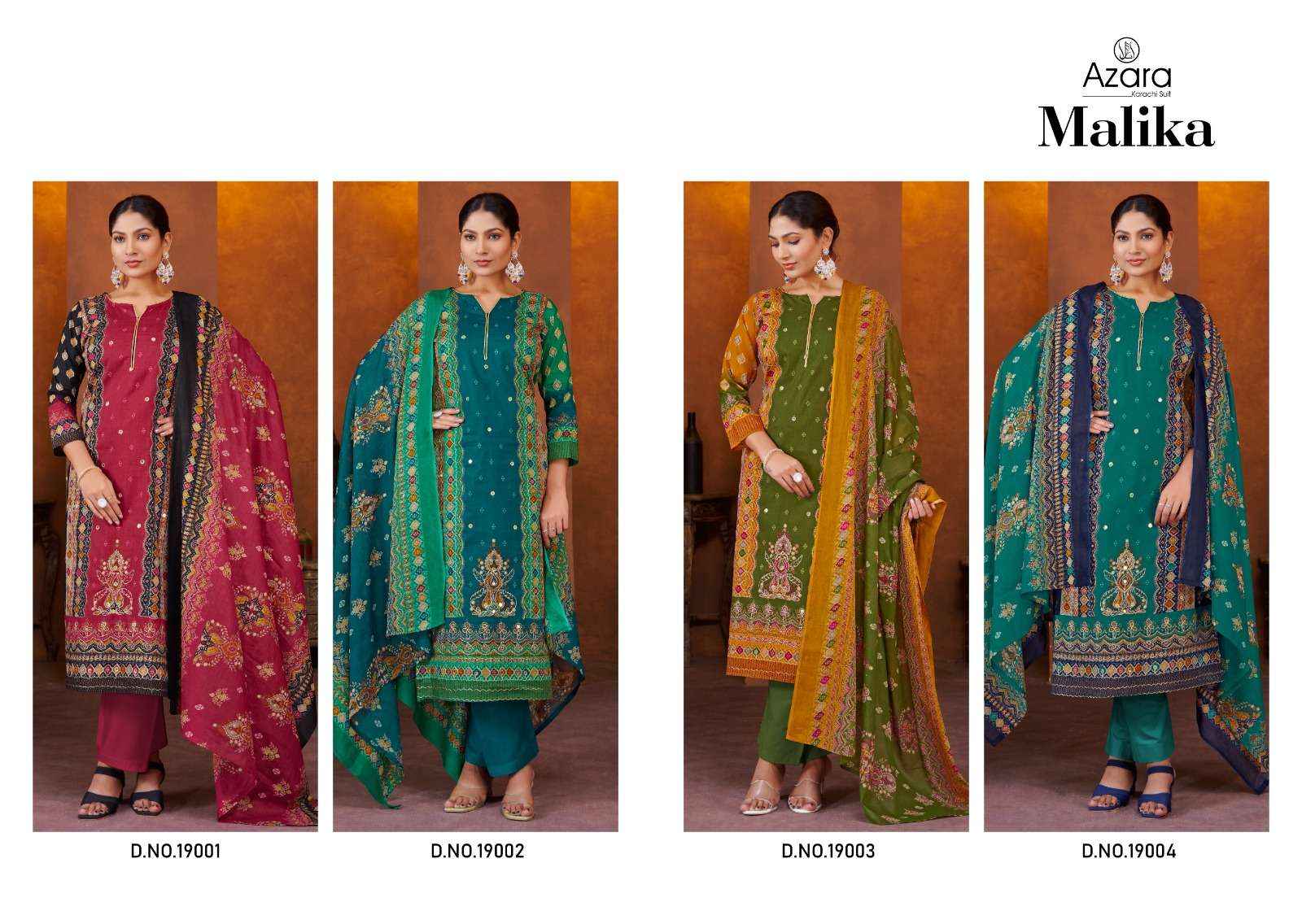 RADHIKA FASHION AZARA MALIKA LAWN COTTON SALWAR KAMEEZ ( 4 PCS CATALOG )