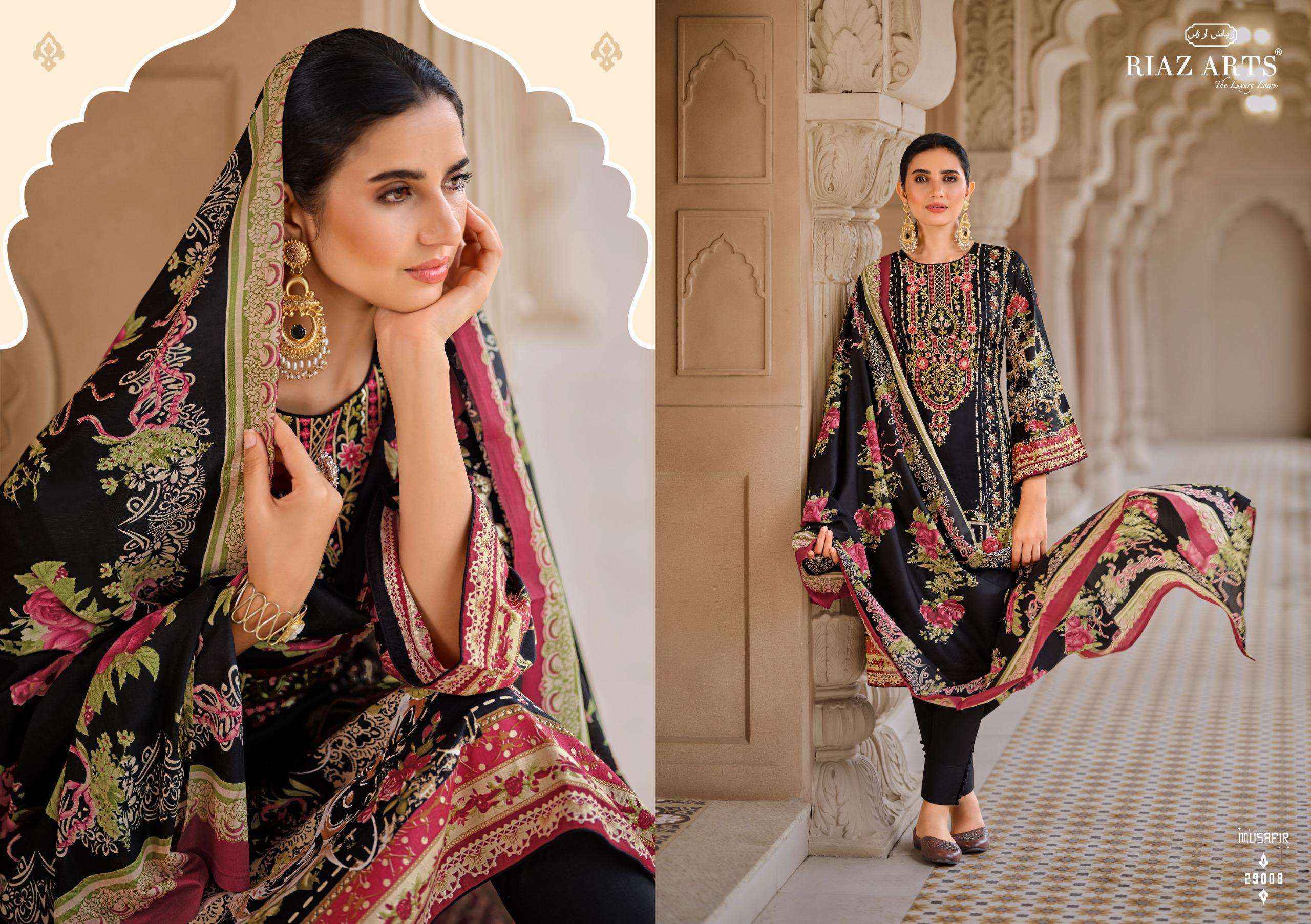 Riaz Arts Musafir Vol 18 Lawn Cotton Dress Material 8 pcs Catalogue