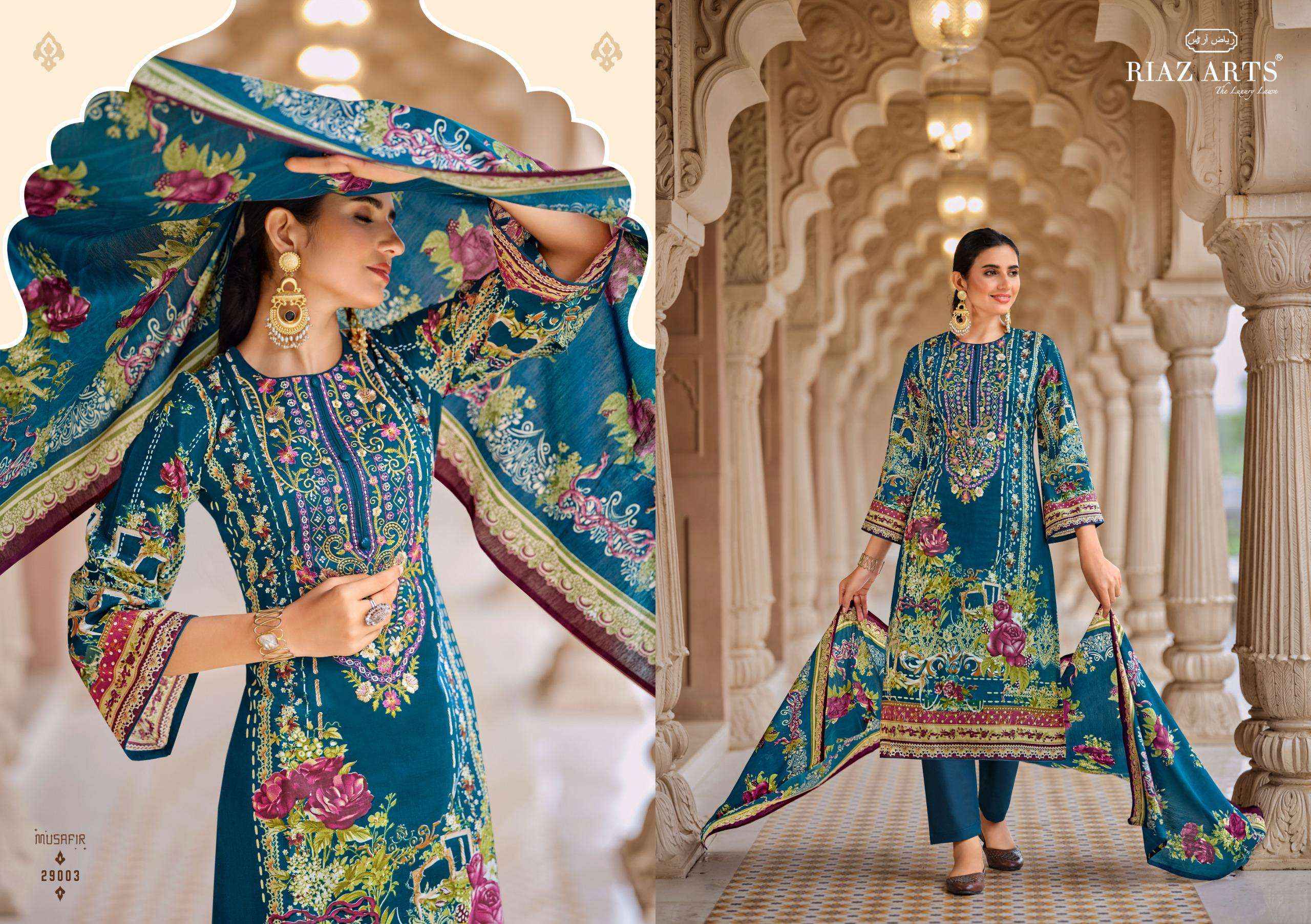 RIAZ ARTS MUSAFIR VOL 18 LAWN COTTON PAKISTANI SALWAR KAMEEZ ( 8 PCS CATALOG )