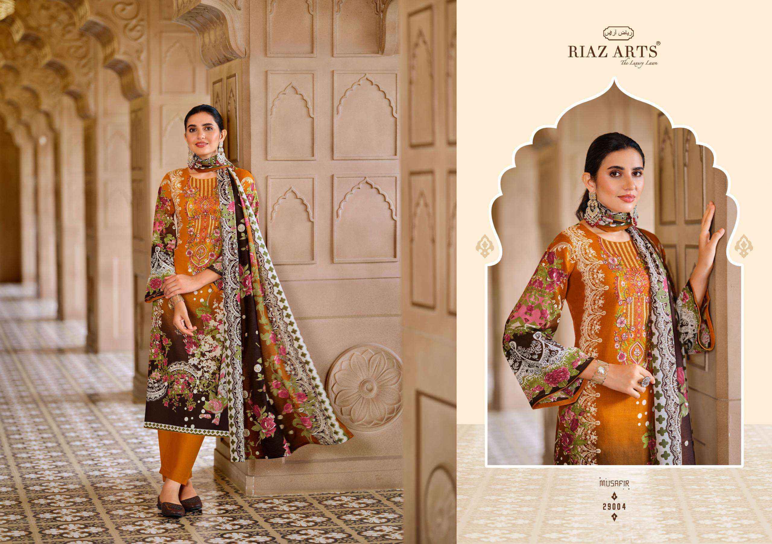 RIAZ ARTS MUSAFIR VOL 18 LAWN COTTON PAKISTANI SALWAR KAMEEZ ( 8 PCS CATALOG )