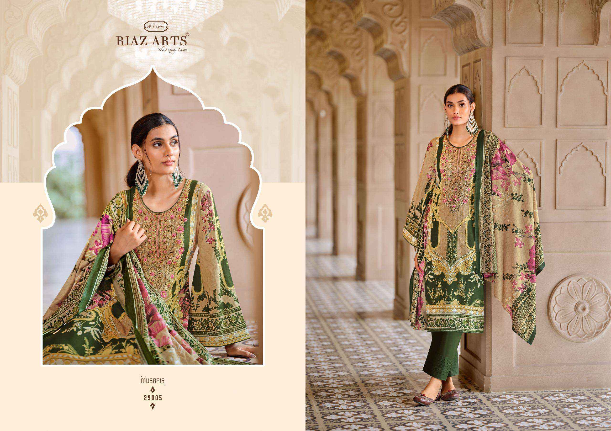 RIAZ ARTS MUSAFIR VOL 18 LAWN COTTON PAKISTANI SALWAR KAMEEZ ( 8 PCS CATALOG )