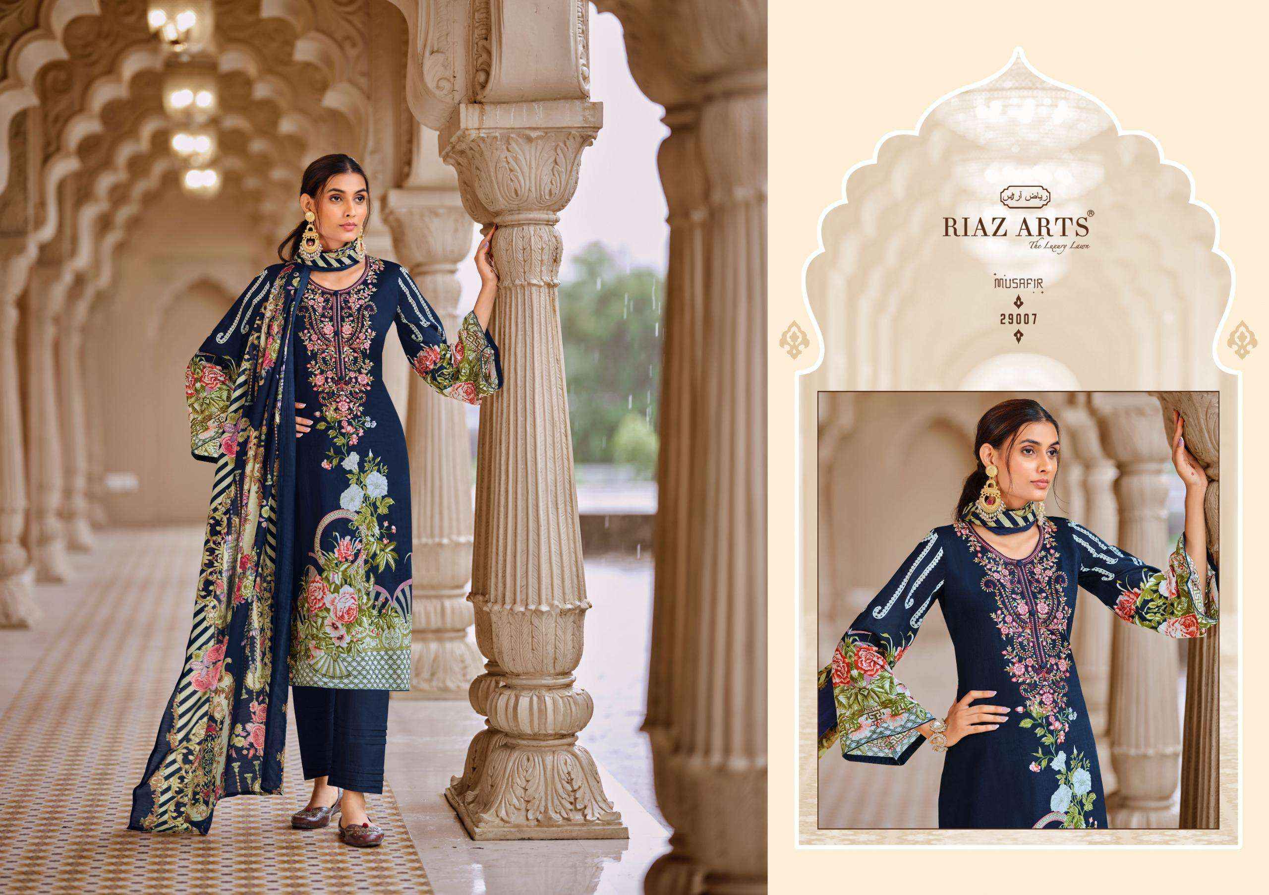 RIAZ ARTS MUSAFIR VOL 18 LAWN COTTON PAKISTANI SALWAR KAMEEZ ( 8 PCS CATALOG )