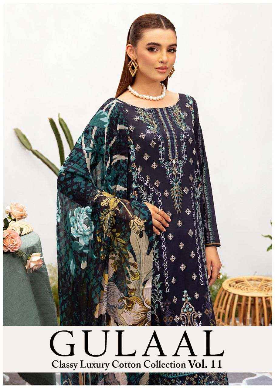 SANA MARYAM GULAAL CLASSY LUXURY COTTON COLLECTION VOL 11 SUITS ( 10 PCS CATALOG )