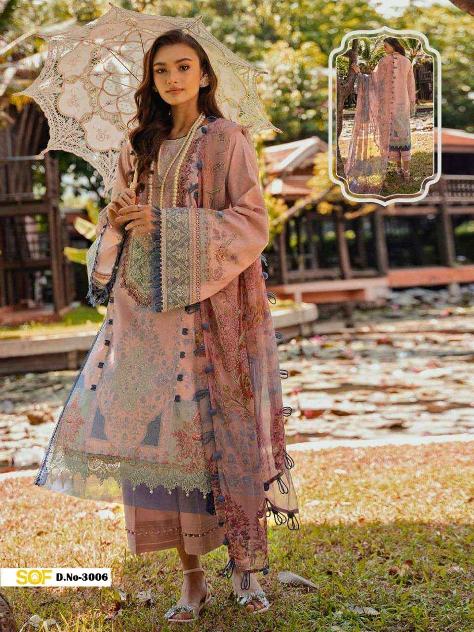 SHREE OM FAB AYRA B RANG RASIYA VOL 3 LAWN COTTON SALWAR KAMEEZ ( 6 PCS CATALOG )