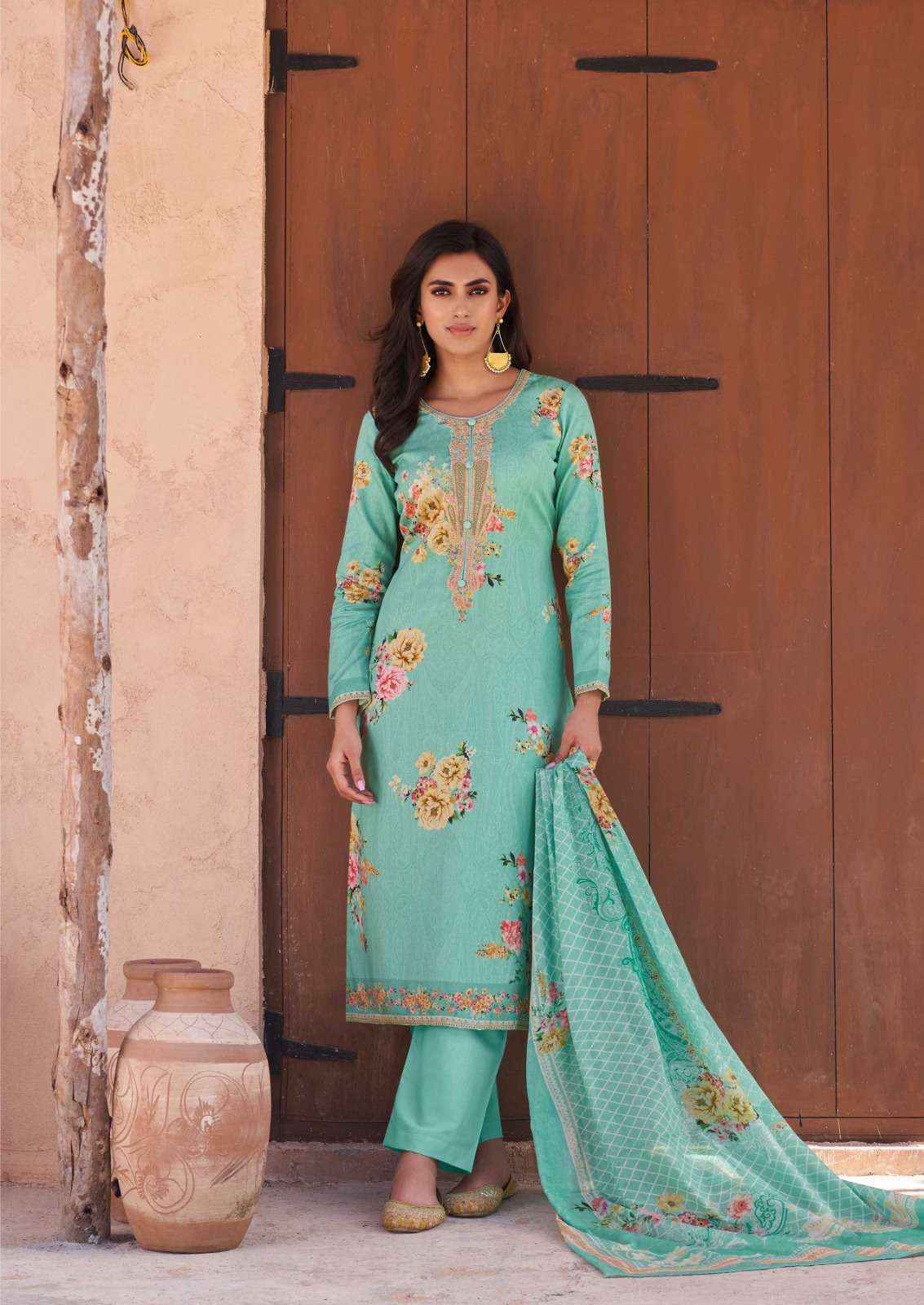 THE HERMITAGE SHOP AARKE LAWN COTTON DIGITAL PRINT SUIT WHOLESALE PRICE ( 6 PCS CATALOG )