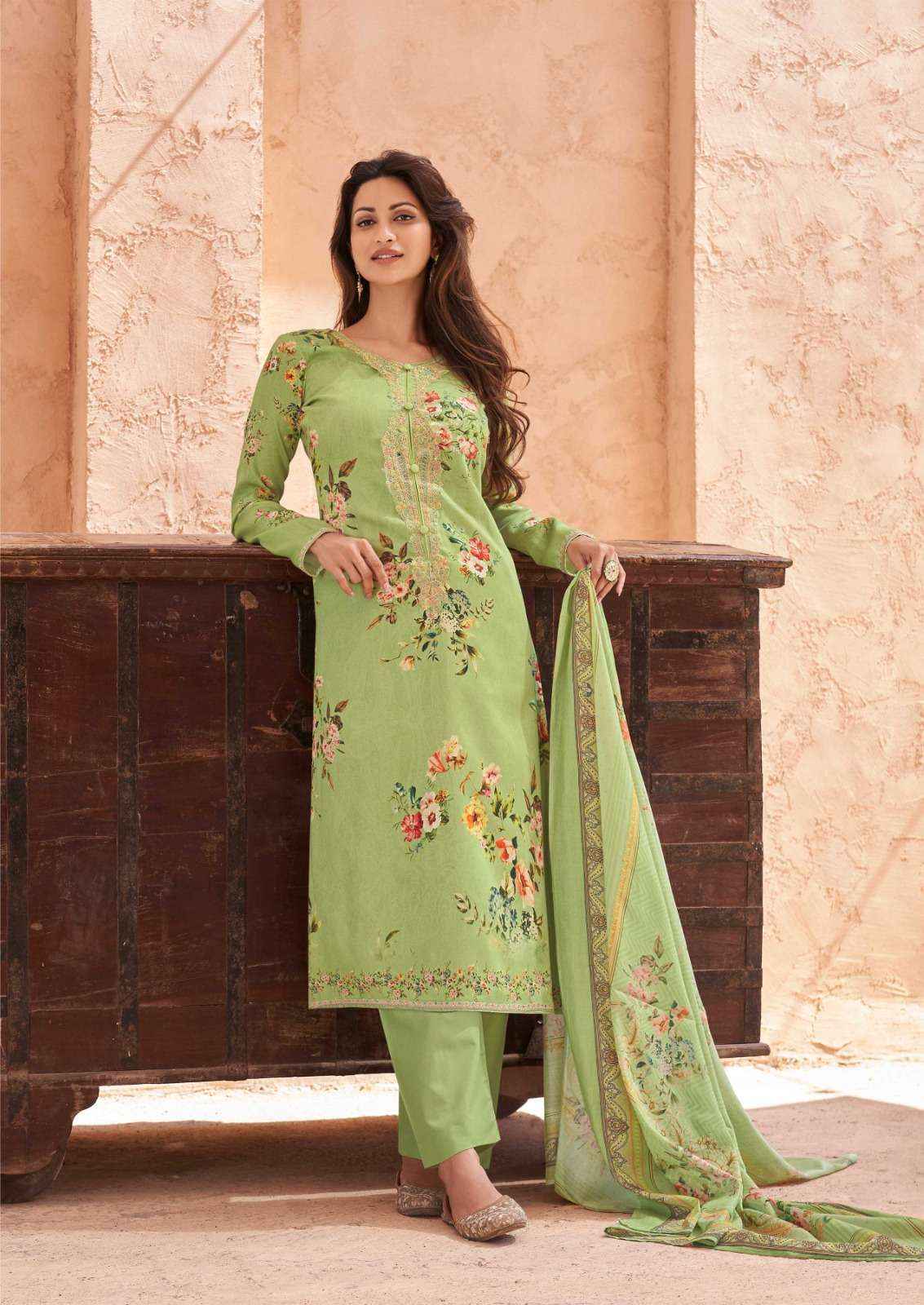 THE HERMITAGE SHOP AARKE LAWN COTTON DIGITAL PRINT SUIT WHOLESALE PRICE ( 6 PCS CATALOG )