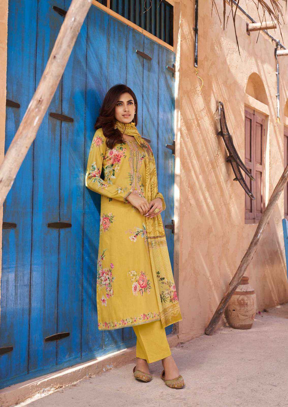 THE HERMITAGE SHOP AARKE LAWN COTTON DIGITAL PRINT SUIT WHOLESALE PRICE ( 6 PCS CATALOG )