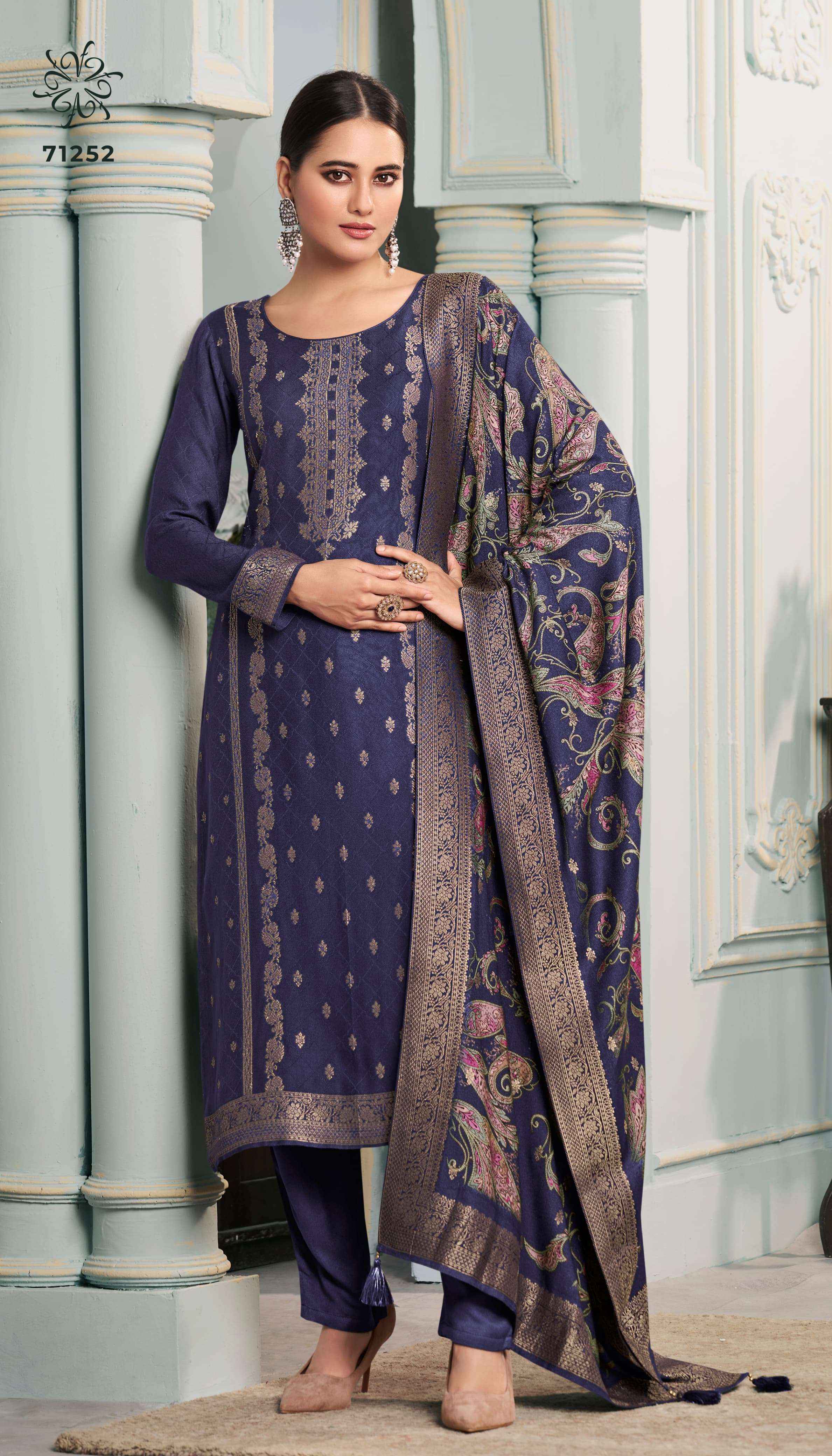 VINAY FASHION KERVIN AADHIRA VOL 8 PASHMINA JACQUARD DESIGNER SUIT ( 6 PCS CATALOG )