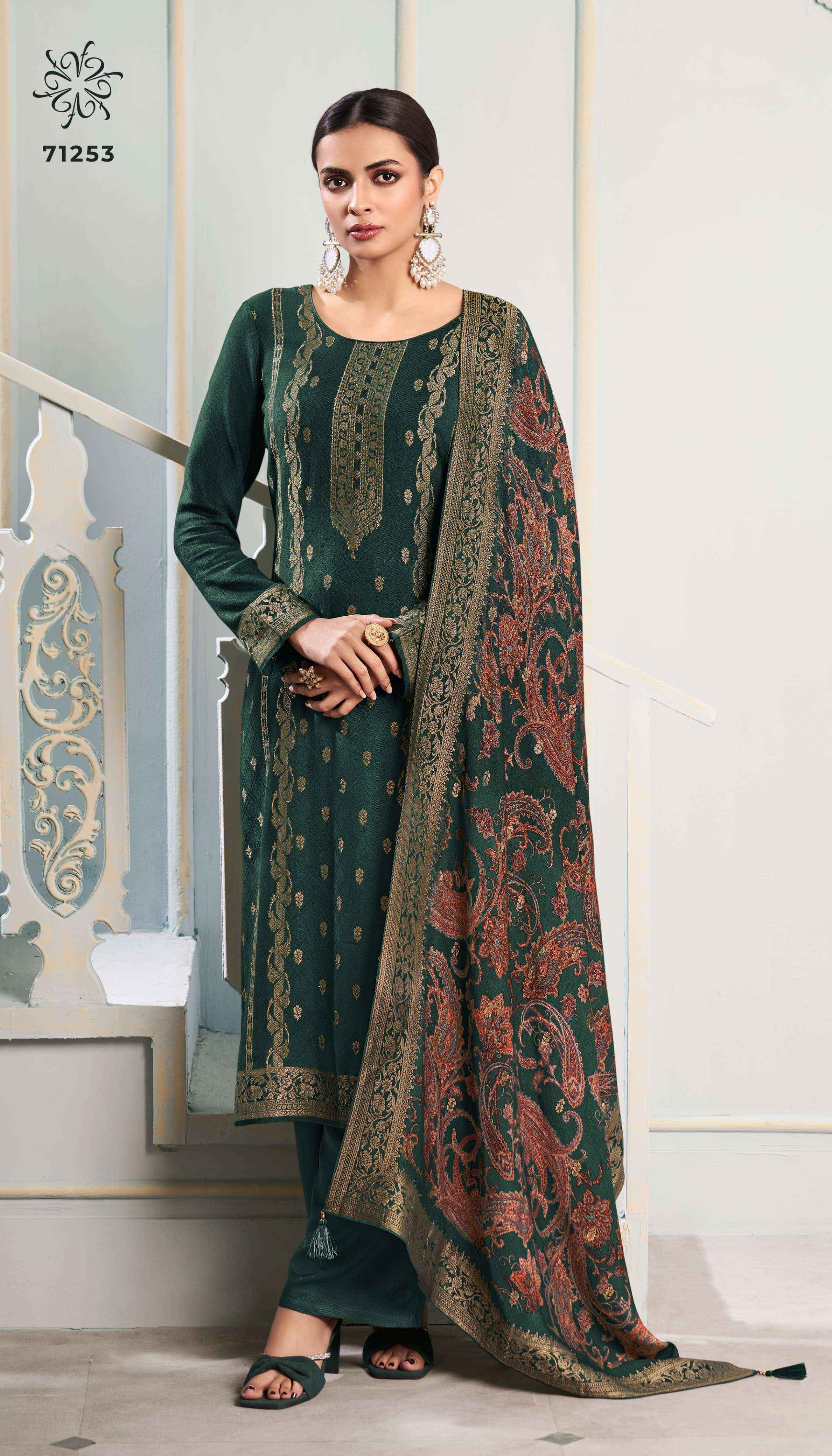 VINAY FASHION KERVIN AADHIRA VOL 8 PASHMINA JACQUARD DESIGNER SUIT ( 6 PCS CATALOG )