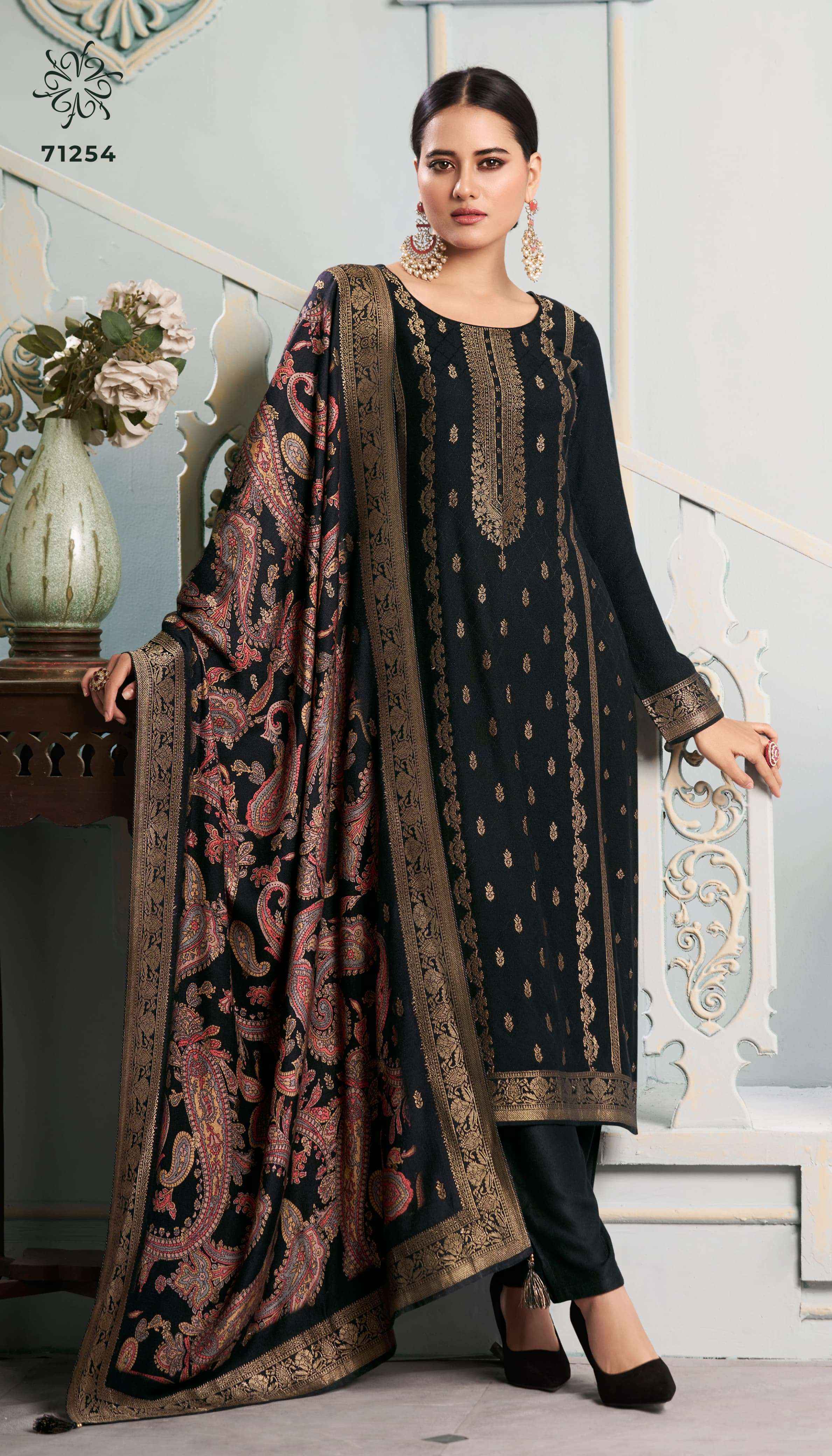 VINAY FASHION KERVIN AADHIRA VOL 8 PASHMINA JACQUARD DESIGNER SUIT ( 6 PCS CATALOG )