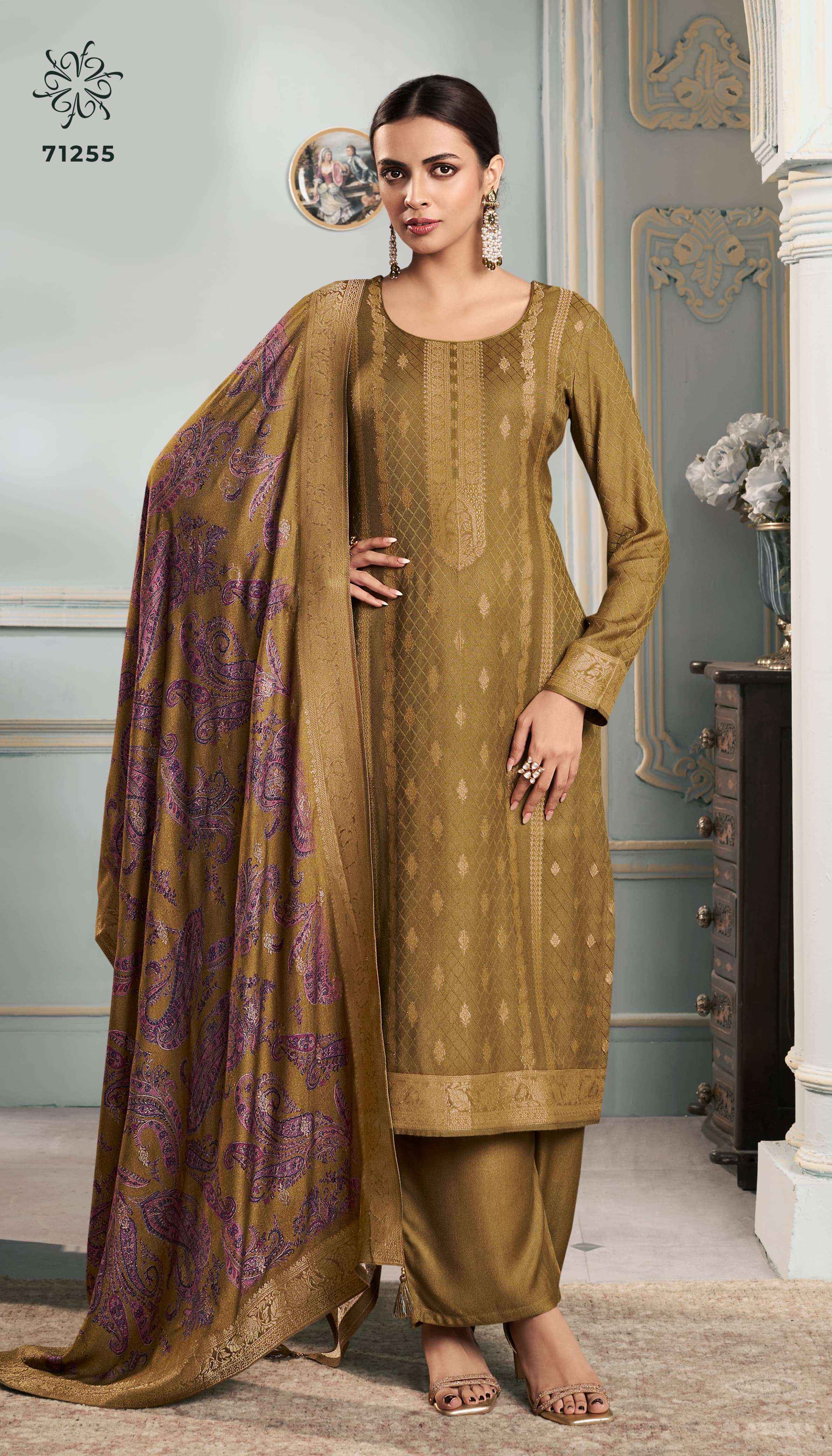 VINAY FASHION KERVIN AADHIRA VOL 8 PASHMINA JACQUARD DESIGNER SUIT ( 6 PCS CATALOG )