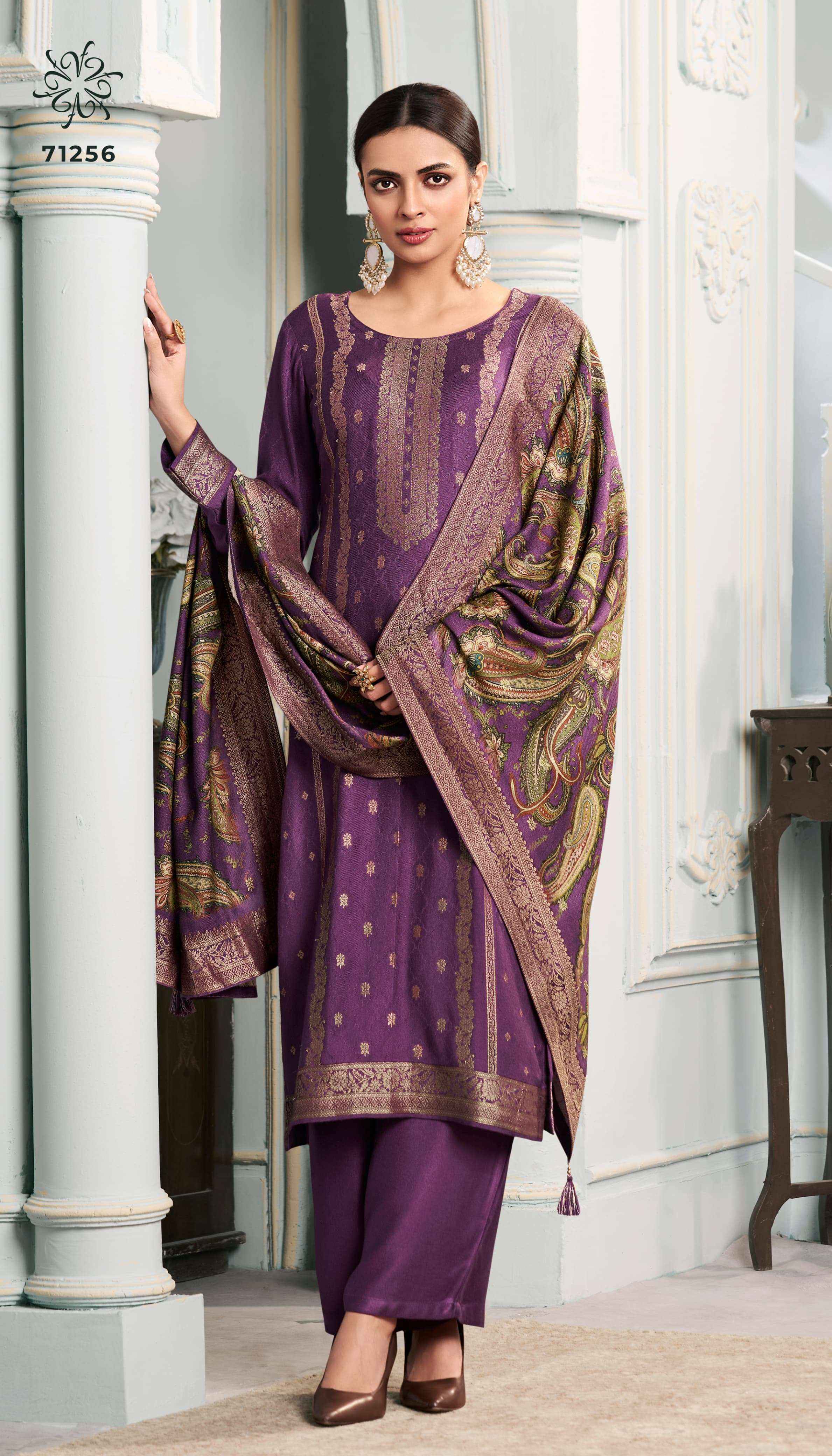 VINAY FASHION KERVIN AADHIRA VOL 8 PASHMINA JACQUARD DESIGNER SUIT ( 6 PCS CATALOG )