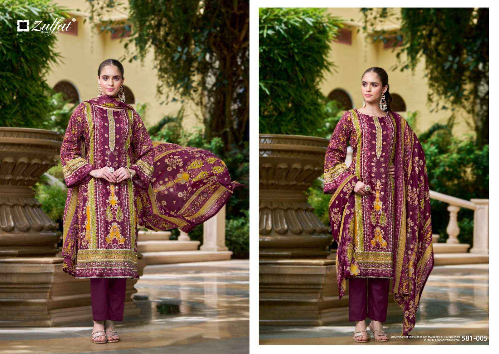 ZULFAT DESIGNER SANJEEDA JAM COTTON SALWAR KAMEEZ ( 6 PCS CATALOG )