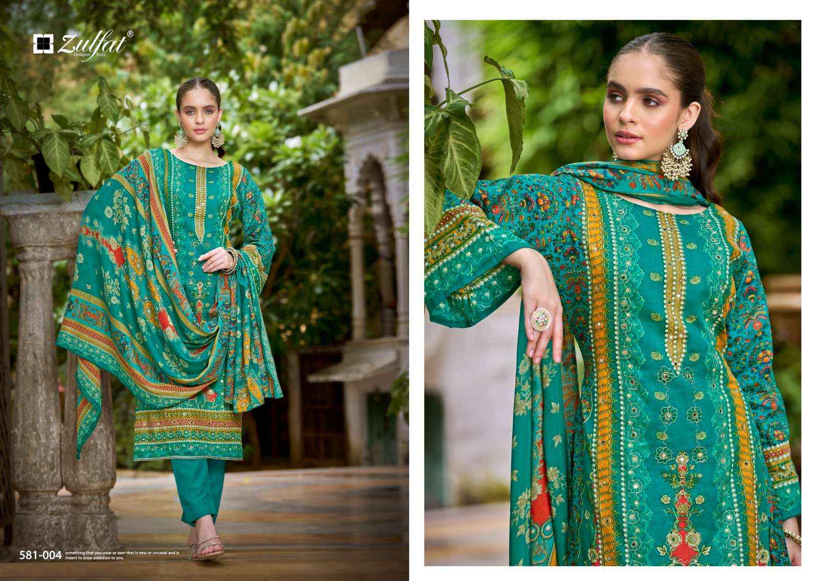 ZULFAT DESIGNER SANJEEDA JAM COTTON SALWAR KAMEEZ ( 6 PCS CATALOG )