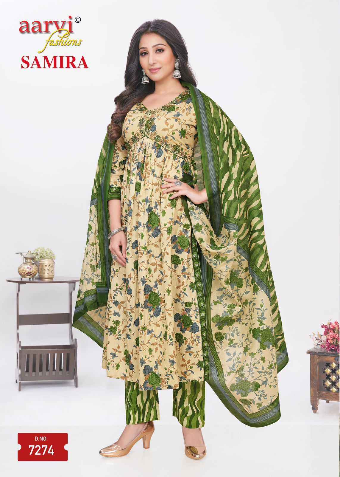 AARVI FASHION SAMIRA VOL 2 FANCY ALIYA CUT READYMADE SUIT ( 8 PCS CATALOG )