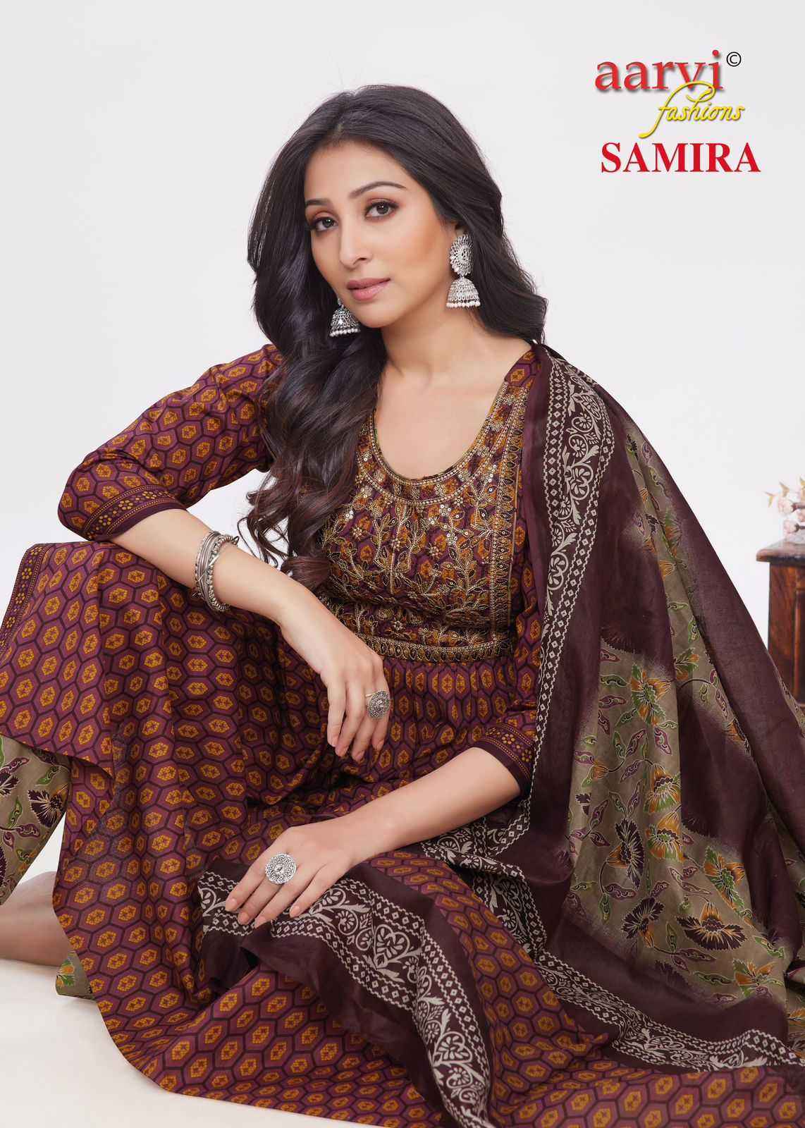 AARVI FASHION SAMIRA VOL 2 FANCY ALIYA CUT READYMADE SUIT ( 8 PCS CATALOG )