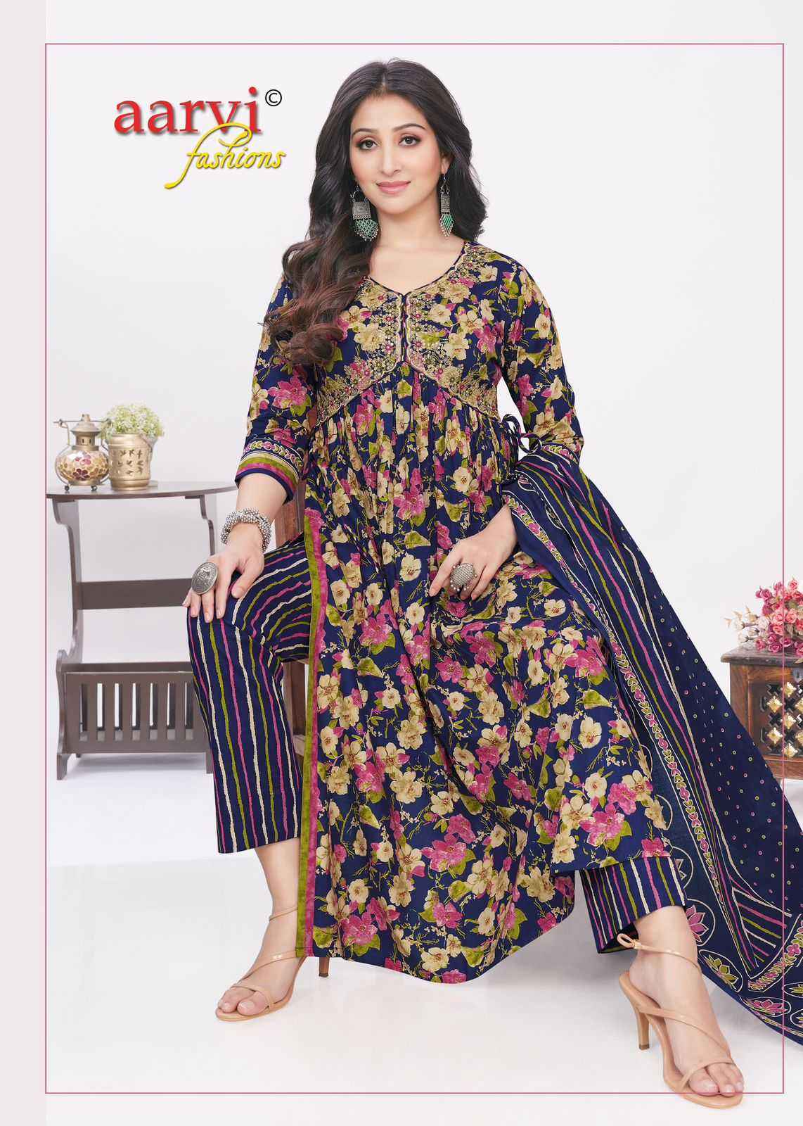 AARVI FASHION SAMIRA VOL 2 FANCY ALIYA CUT READYMADE SUIT ( 8 PCS CATALOG )