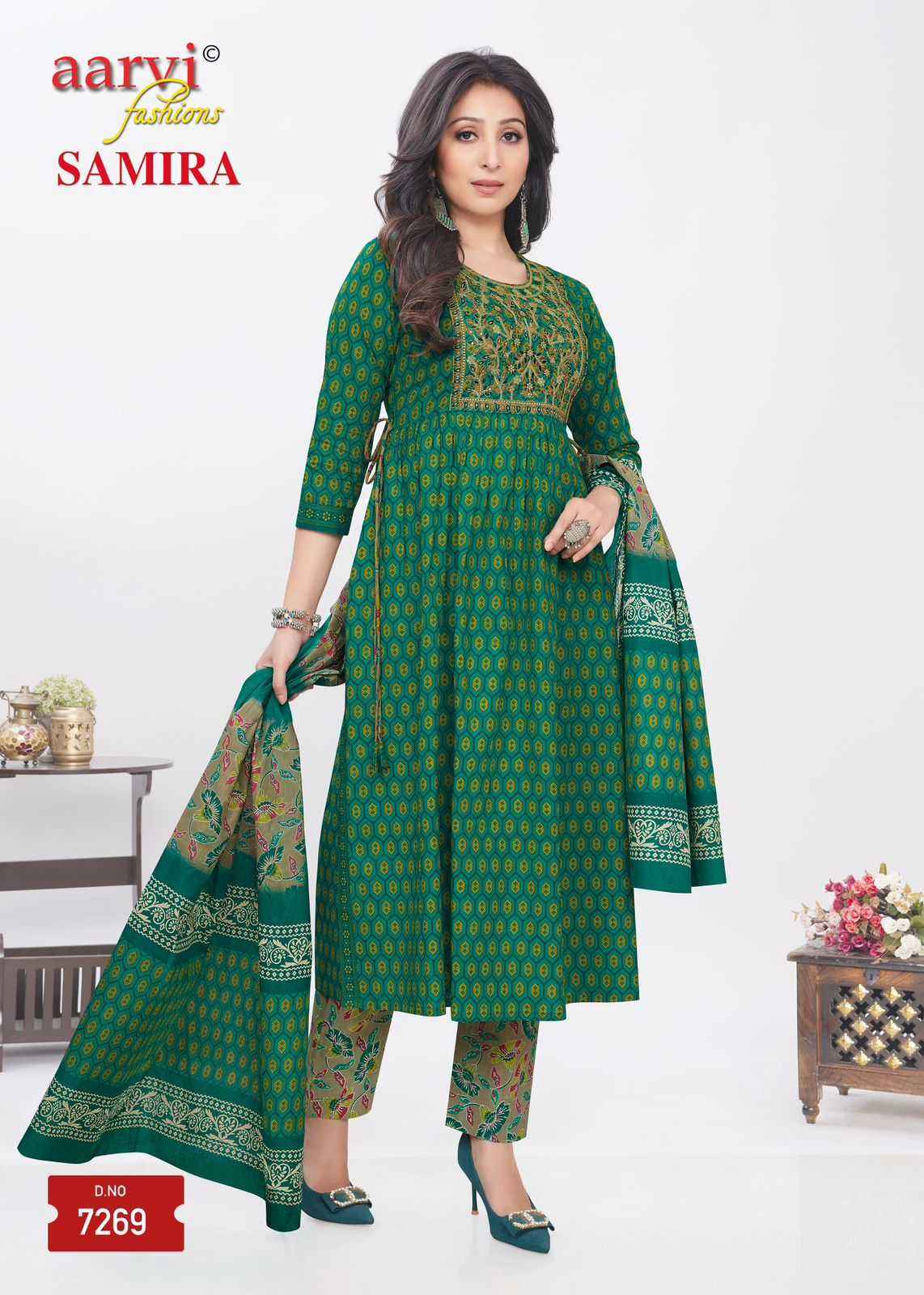 AARVI FASHION SAMIRA VOL 2 FANCY ALIYA CUT READYMADE SUIT ( 8 PCS CATALOG )