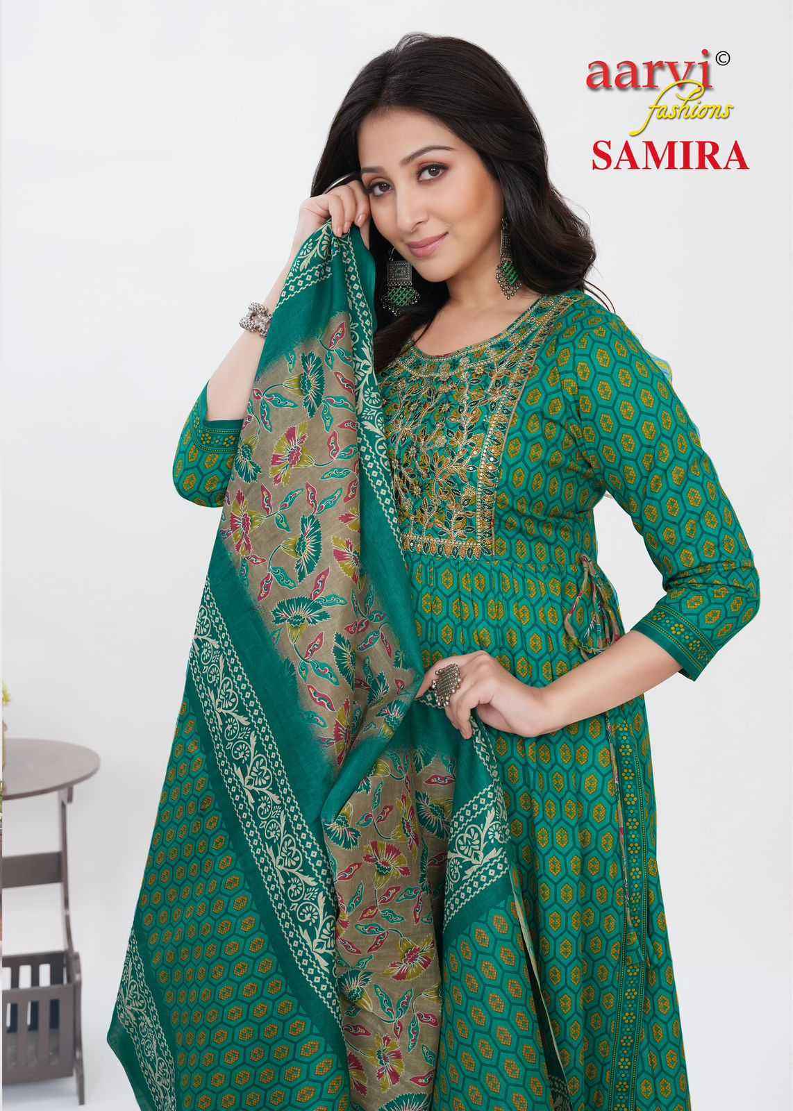 AARVI FASHION SAMIRA VOL 2 FANCY ALIYA CUT READYMADE SUIT ( 8 PCS CATALOG )