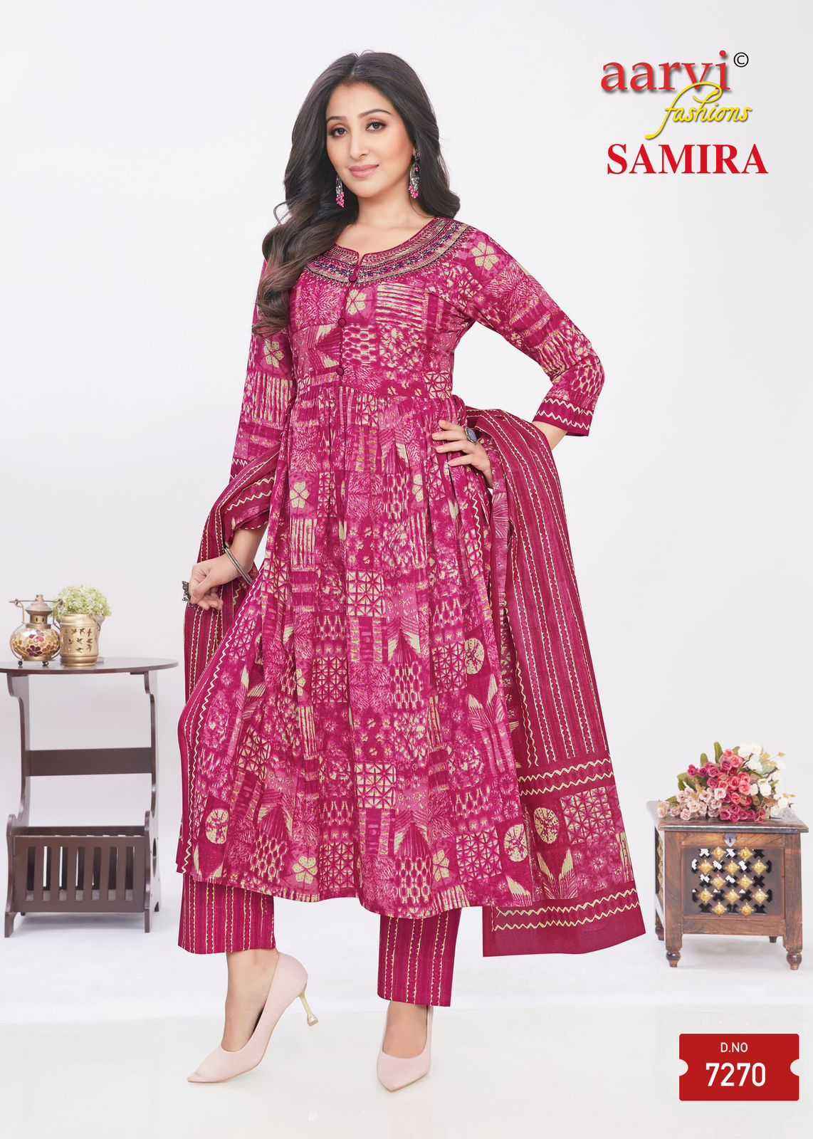 AARVI FASHION SAMIRA VOL 2 FANCY ALIYA CUT READYMADE SUIT ( 8 PCS CATALOG )