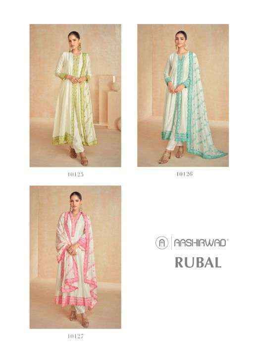 Aashirwad Creation Rubal Readymade Silk Dress 3 pcs Catalogue