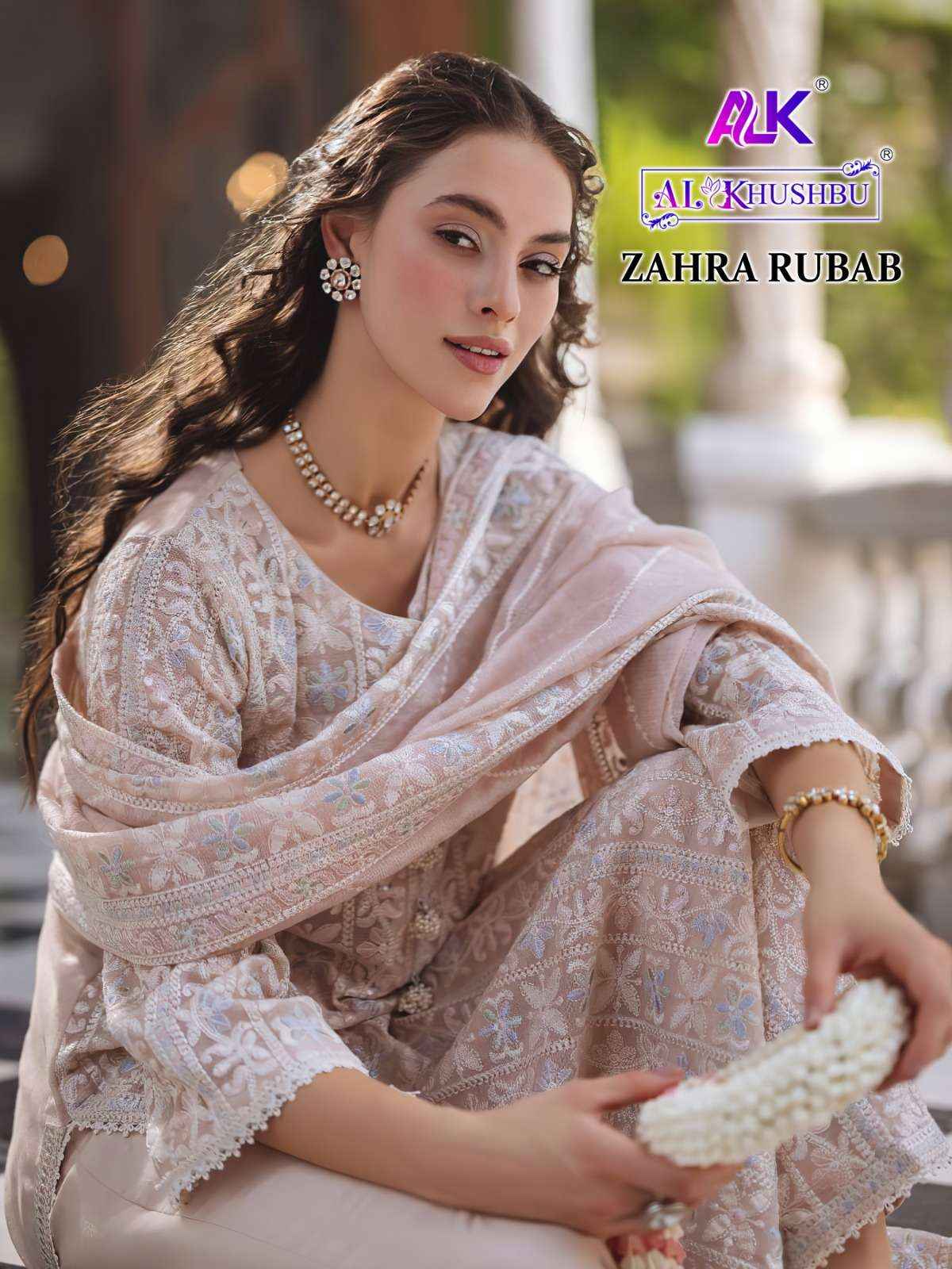 AL KHUSHBU ZAHRA RUBAB WHOLESALE PAKISTANI SUIT SALWAR KAMEEZ ( 3 PCS CATALOG )