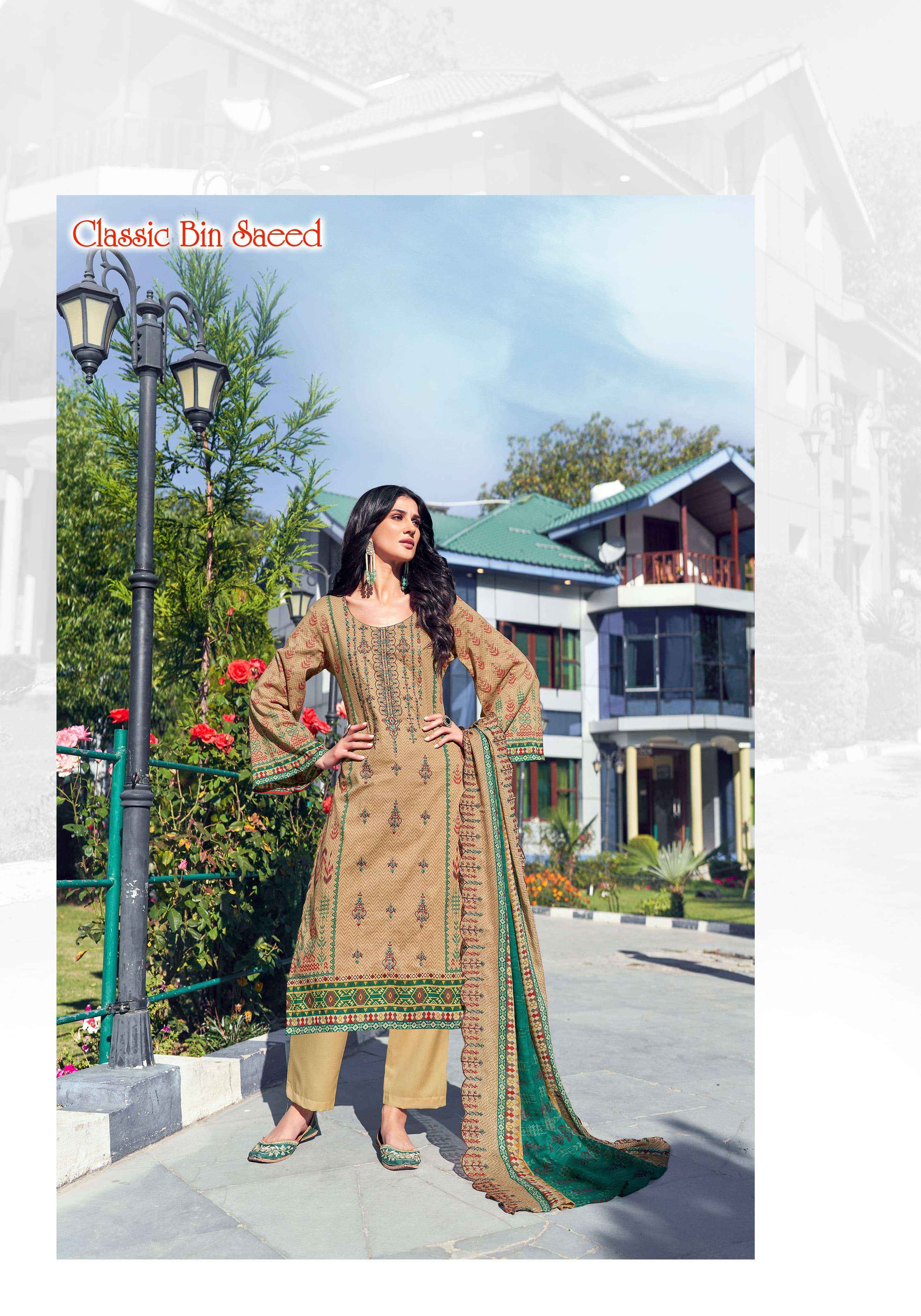 ALOK CLASSIC BIN SAEED COTTON SALWAR KAMEEZ WHOLESALE PRICE ( 8 PCS CATALOG )