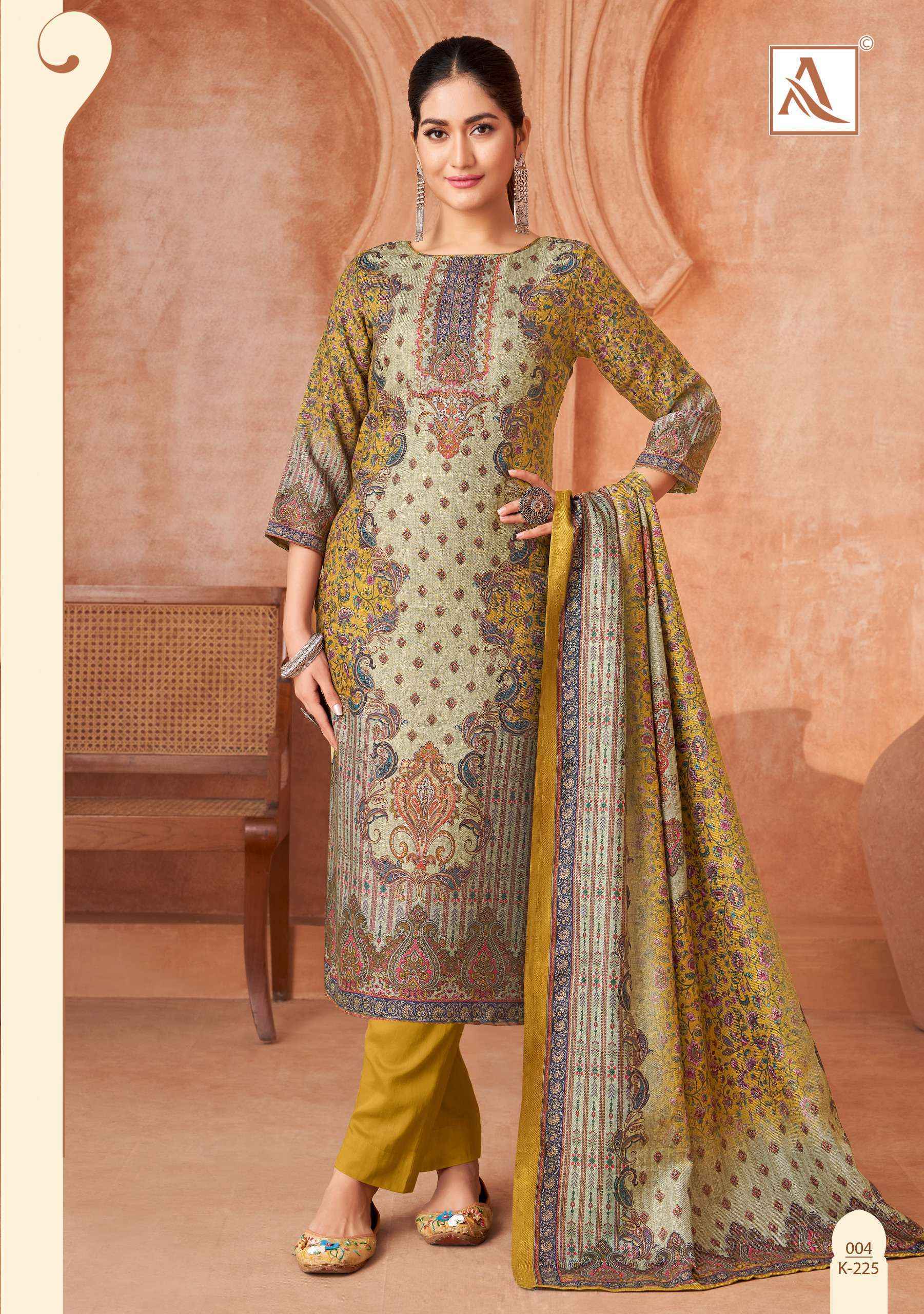 Alok Suit Nirvana Viscose Wholesale Pashmina Salwar Kameez ( 4 pcs Catalogue }