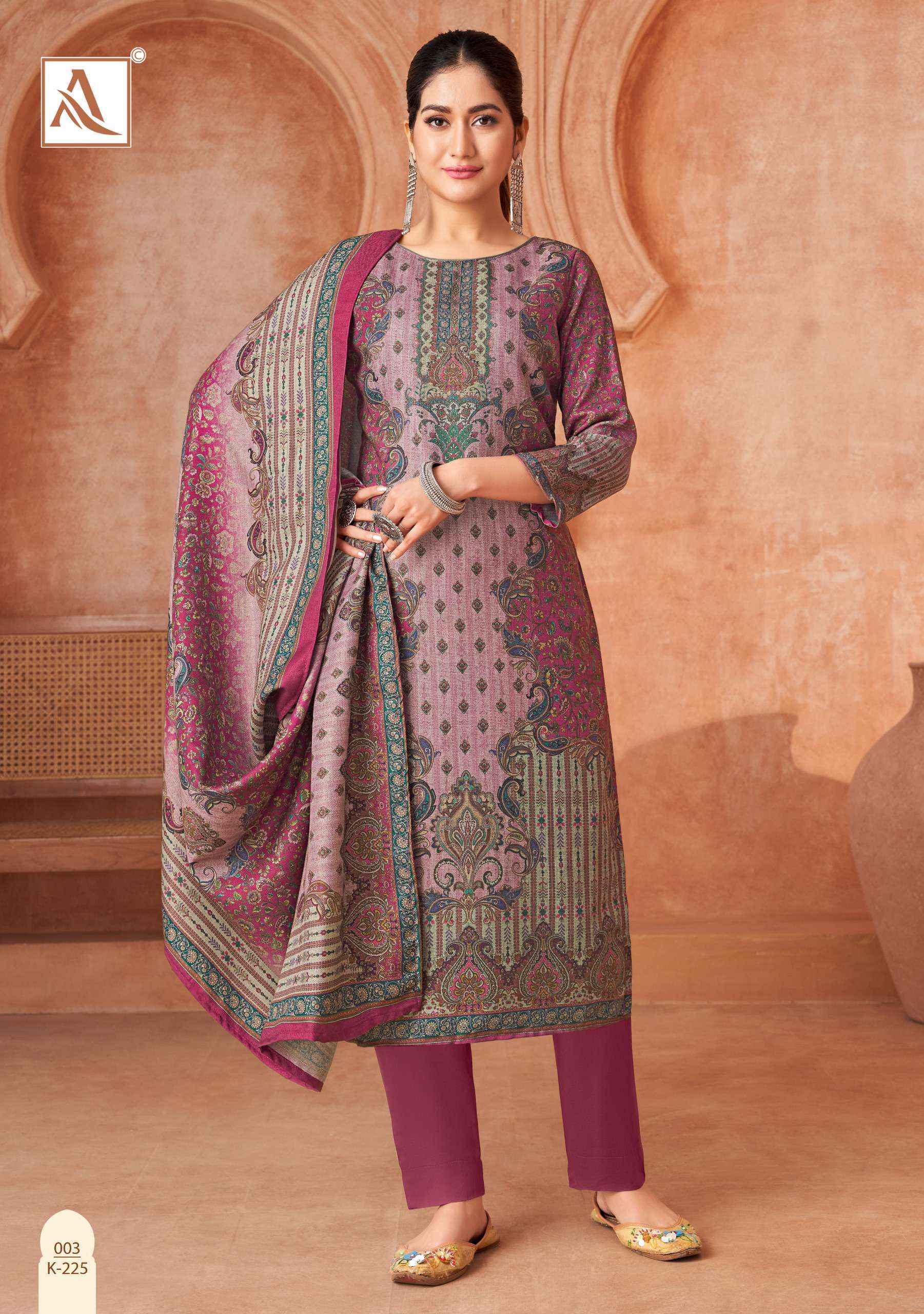 Alok Suit Nirvana Viscose Wholesale Pashmina Salwar Kameez ( 4 pcs Catalogue }