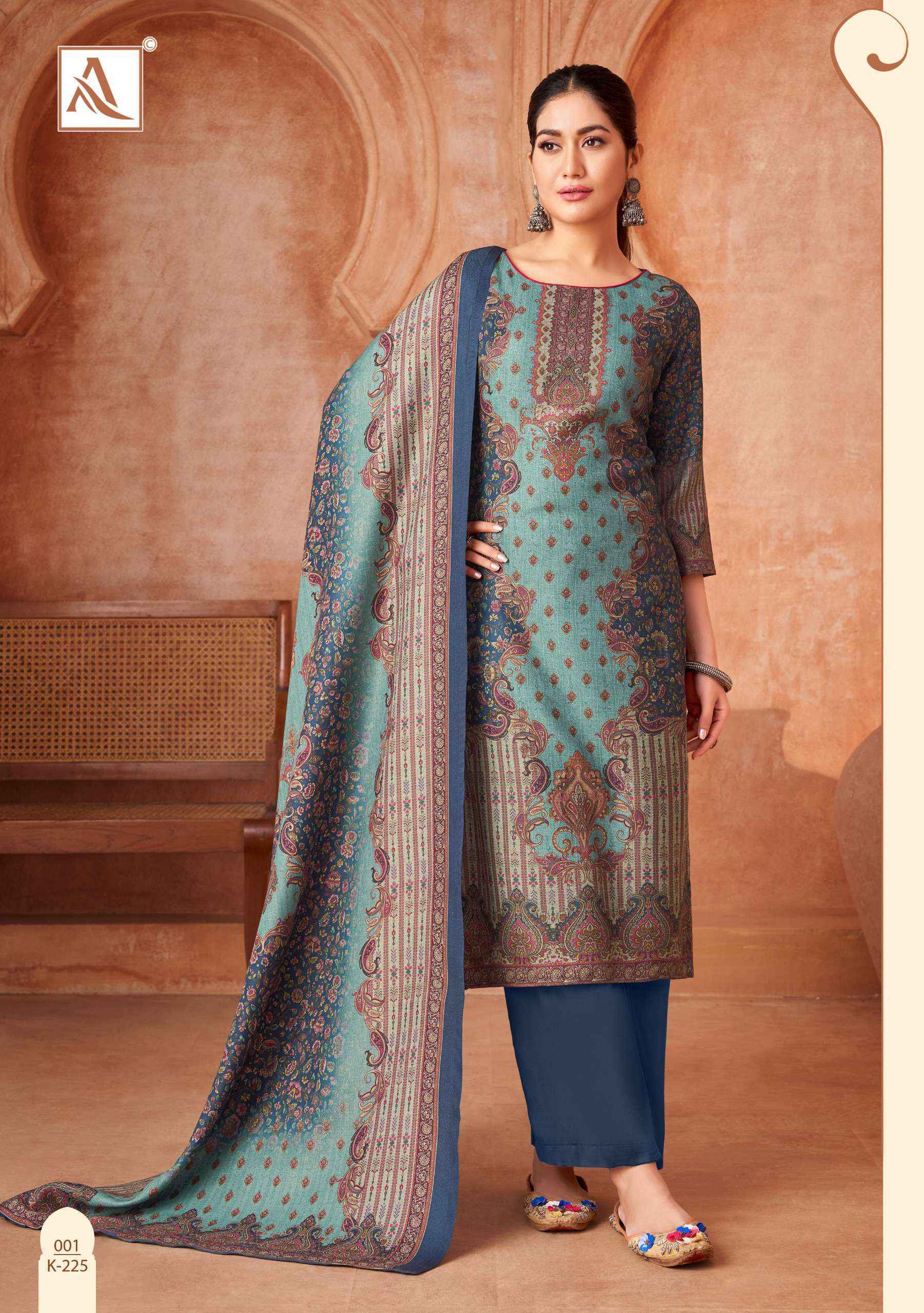 Alok Suit Nirvana Viscose Wholesale Pashmina Salwar Kameez ( 4 pcs Catalogue }