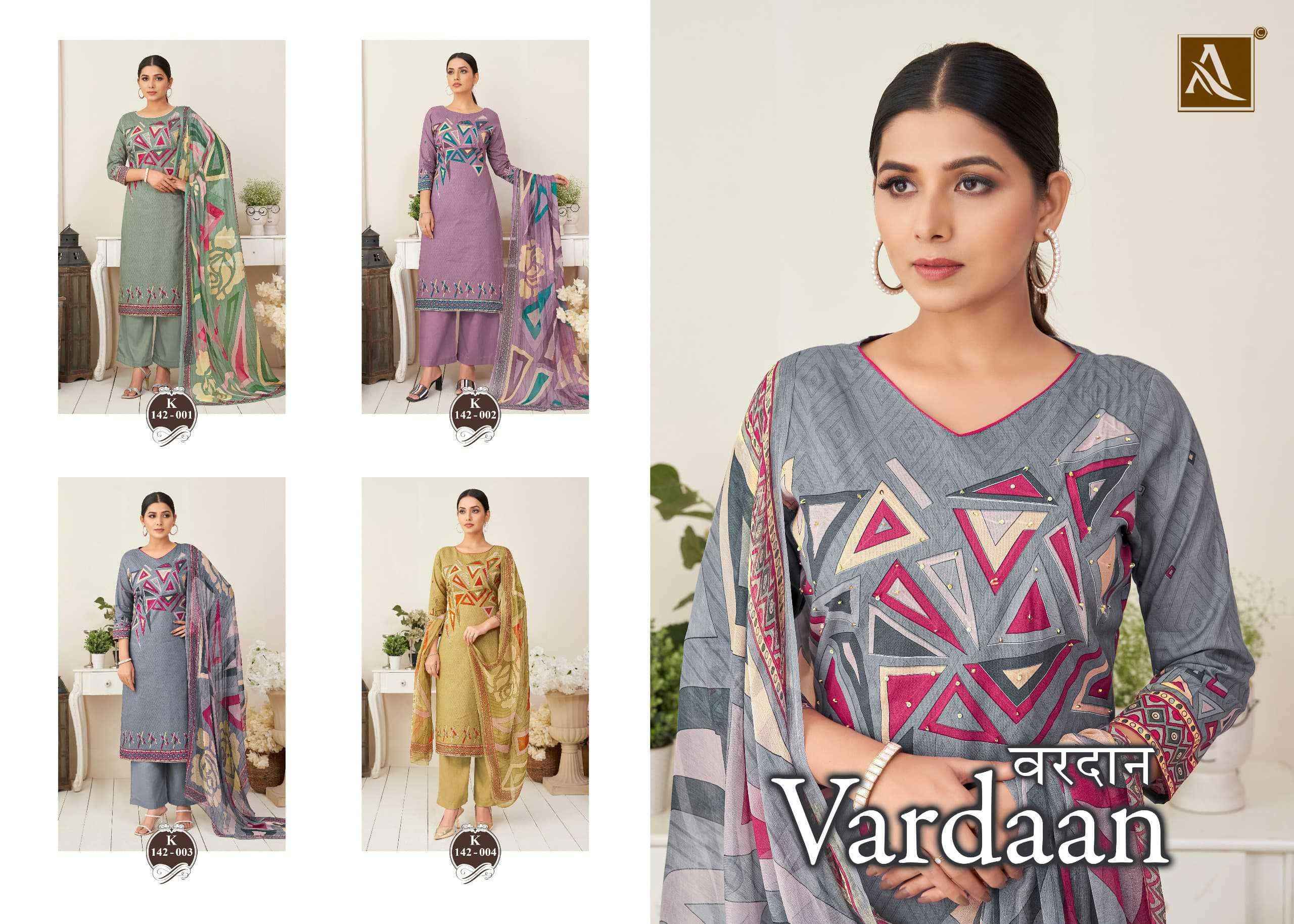 Alok Suit Vardaan Fancy Printed Cotton Ladies Suits ( 4 Pcs Catalog )