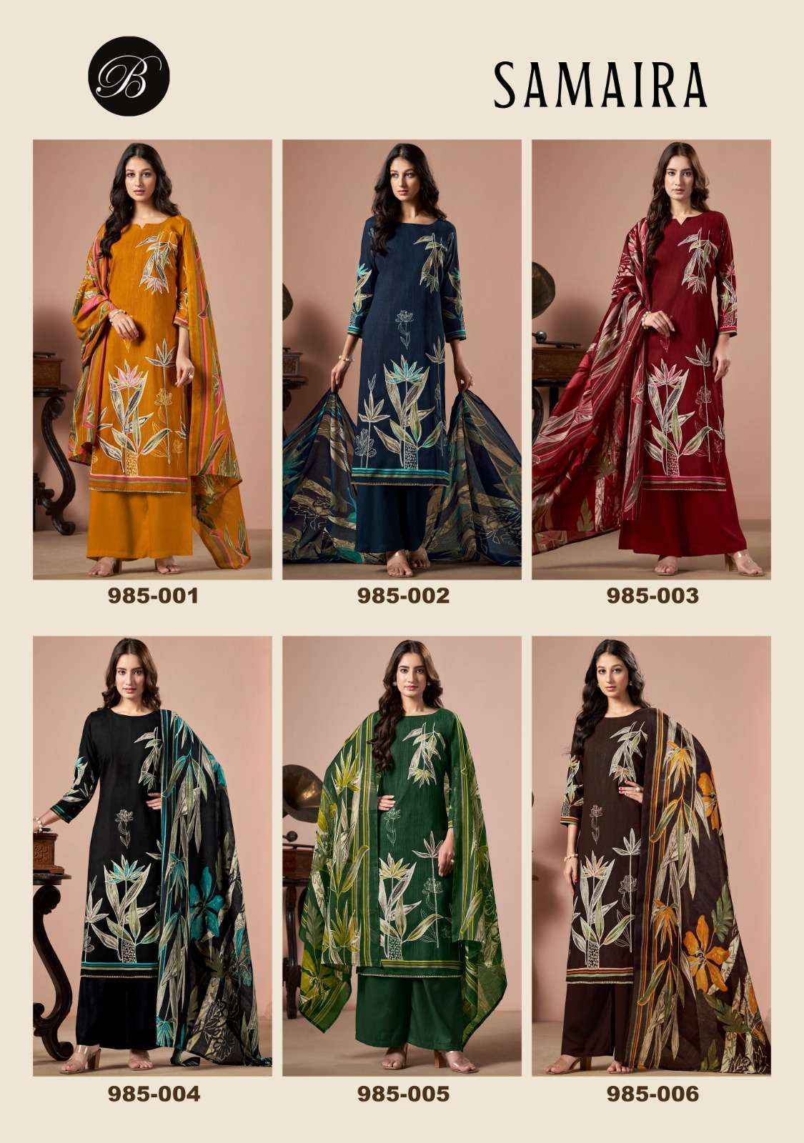 BELLIZA DESIGNER STUDIO SAMAIRA VISCOSE SALWAR KAMEEZ ( 6 PCS CATALOG )