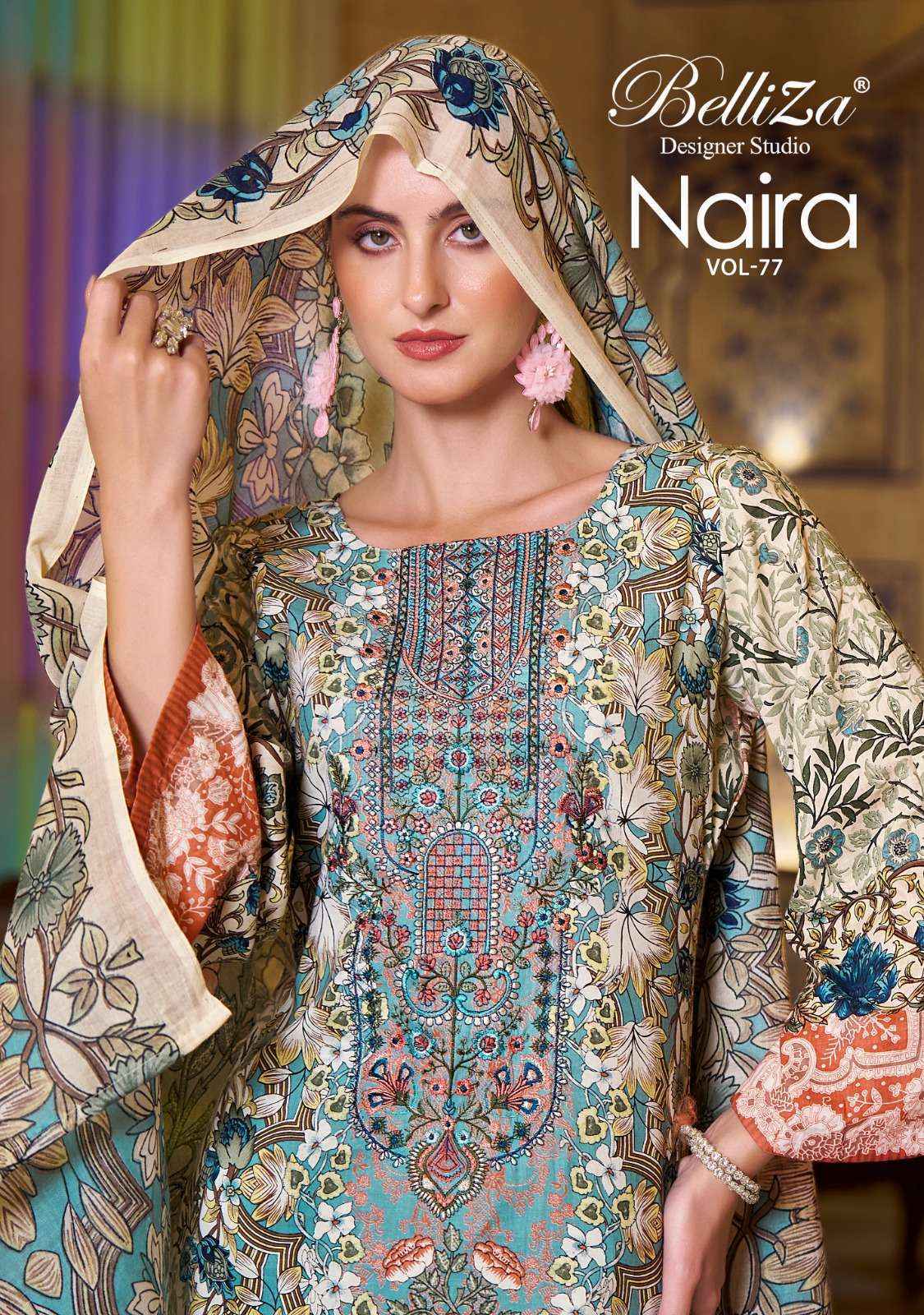 Belliza Naira Vol 77 Cotton Ladies Dress Material ( 8 pcs Cataloge ) Surat Wholesale Bazaar