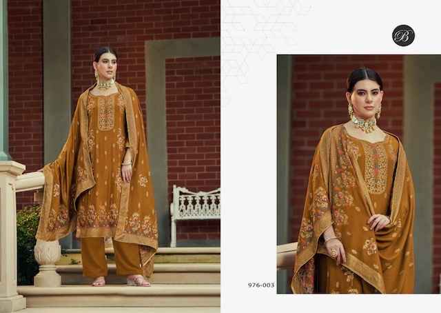 Belliza Nazakat Viscouse Pashmina Salwar Kameez, Surat Wholesale Kapda Market ( 6 Pcs Catalog )